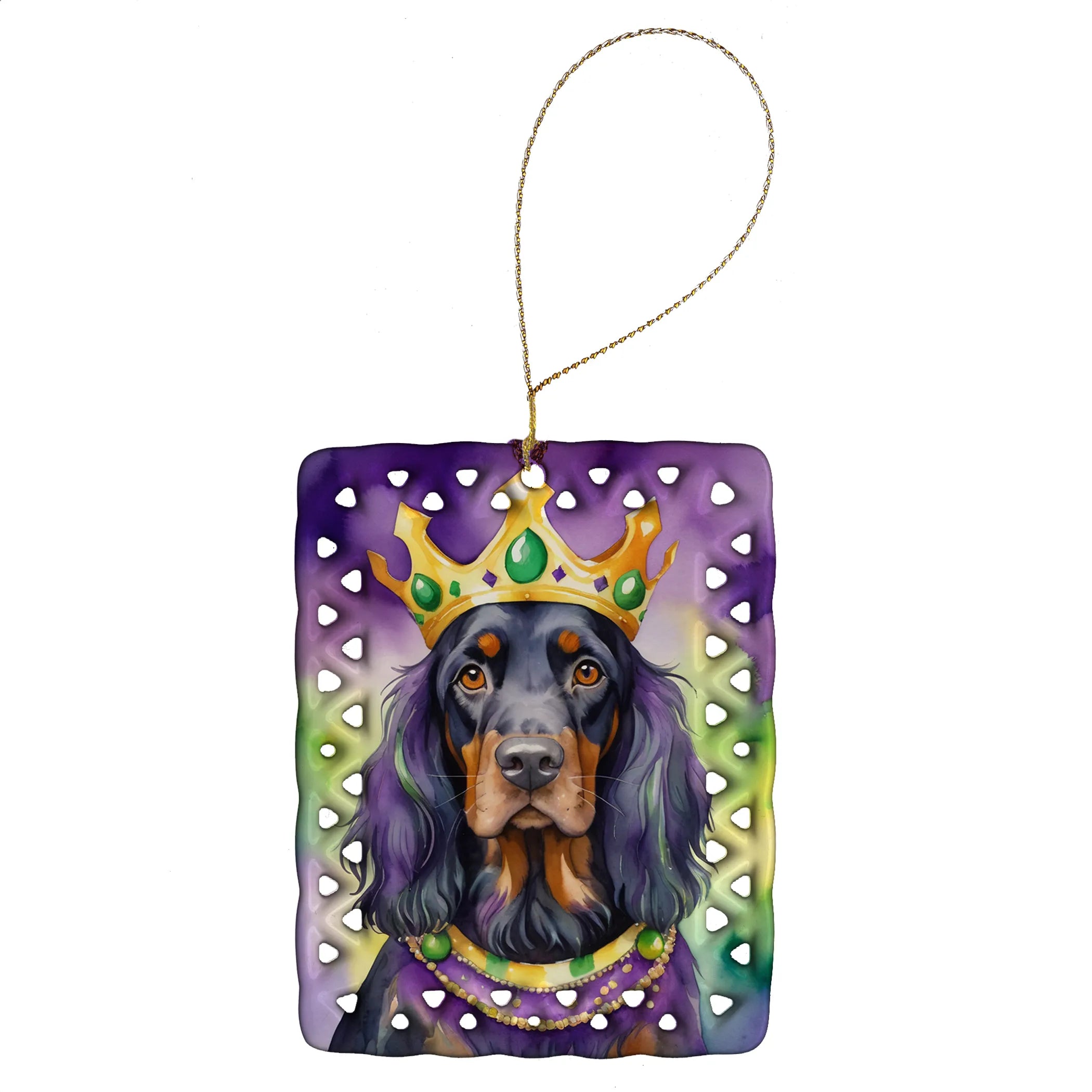 King of Mardi Gras Porcelain Ornament