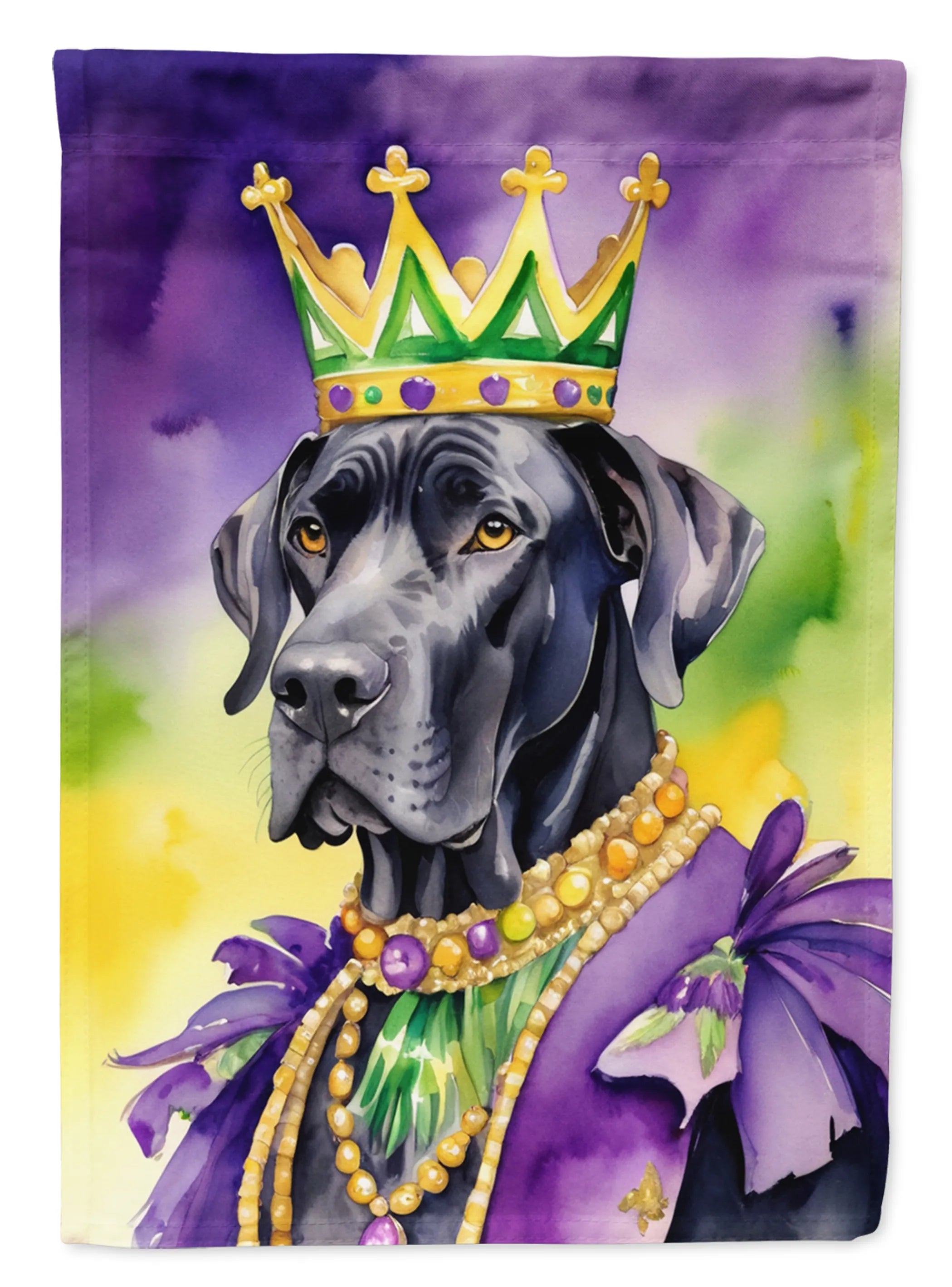 King of Mardi Gras Decorative Flag - Size: GARDEN SIZE | Pack Of: 1 | Collection name: King of mardi gras