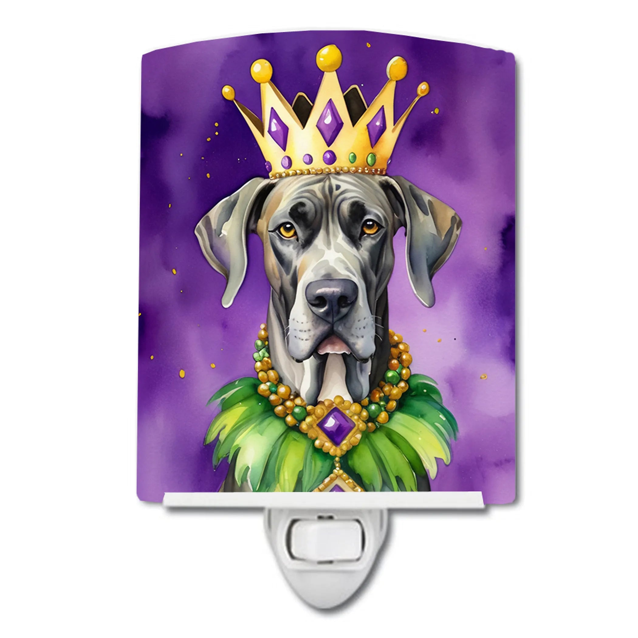 King of Mardi Gras Ceramic Night Light - Pack Of: 1 | Collection name: King of mardi gras