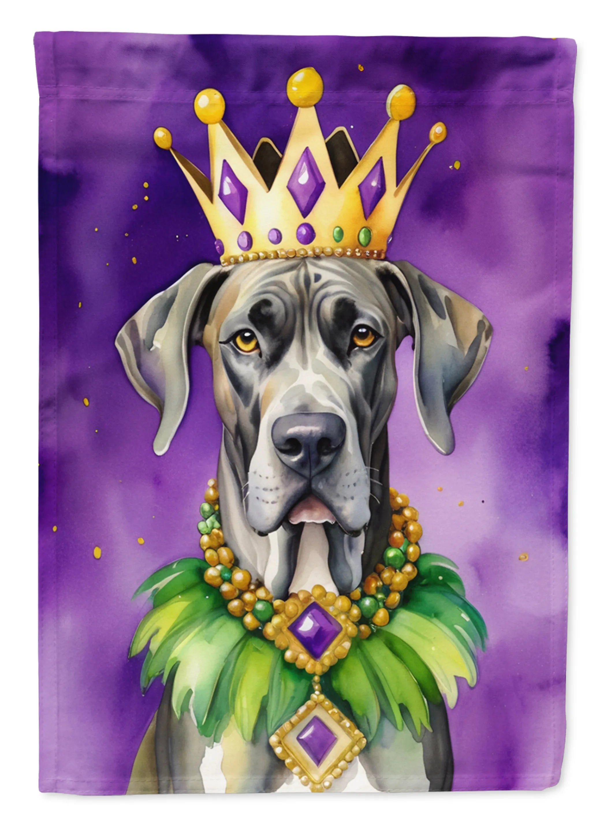 King of Mardi Gras Decorative Flag - Size: GARDEN SIZE | Pack Of: 1 | Collection name: King of mardi gras