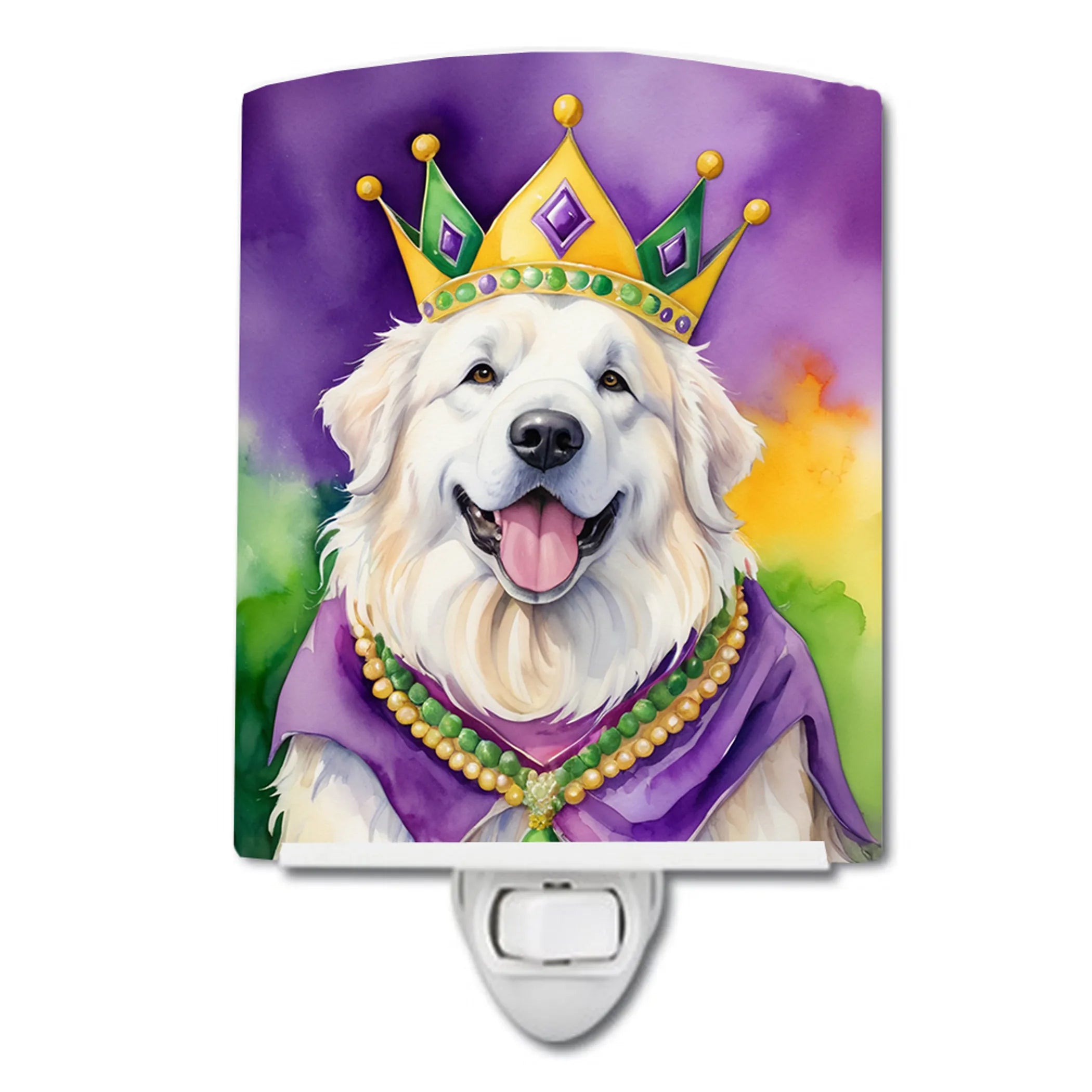 King of Mardi Gras Ceramic Night Light - Pack Of: 1 | Collection name: King of mardi gras