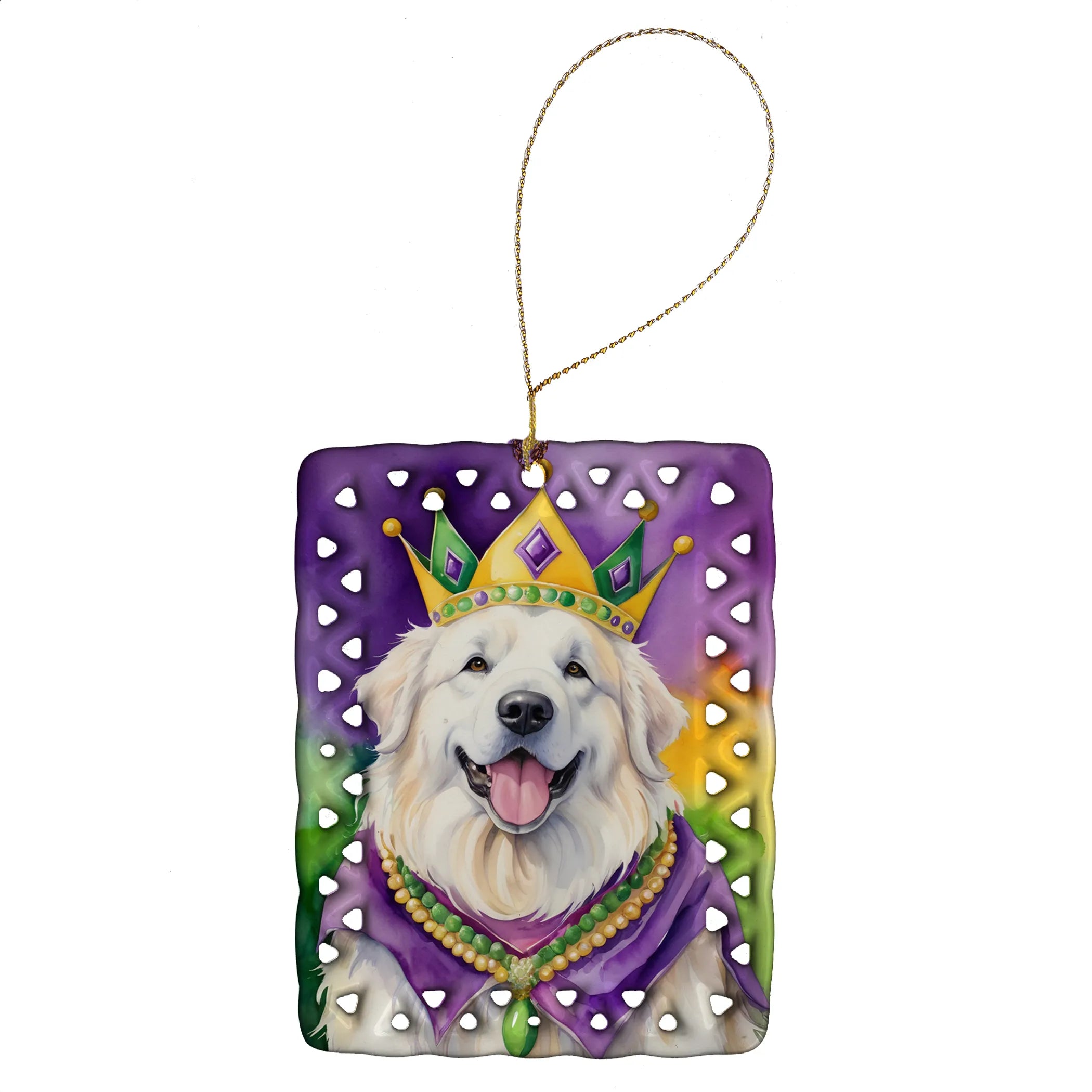 King of Mardi Gras Porcelain Ornament
