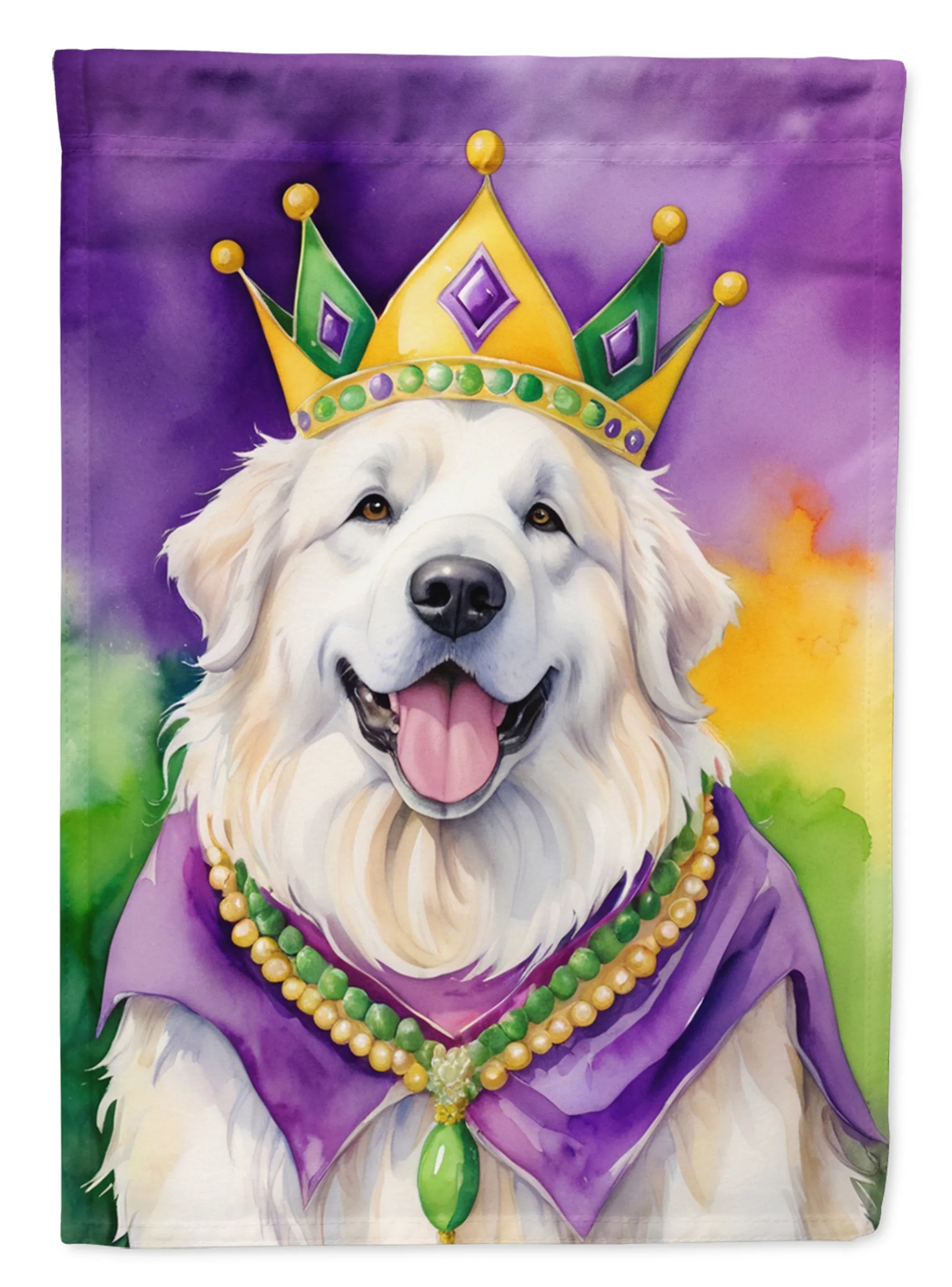 King of Mardi Gras Decorative Flag - Size: GARDEN SIZE | Pack Of: 1 | Collection name: King of mardi gras