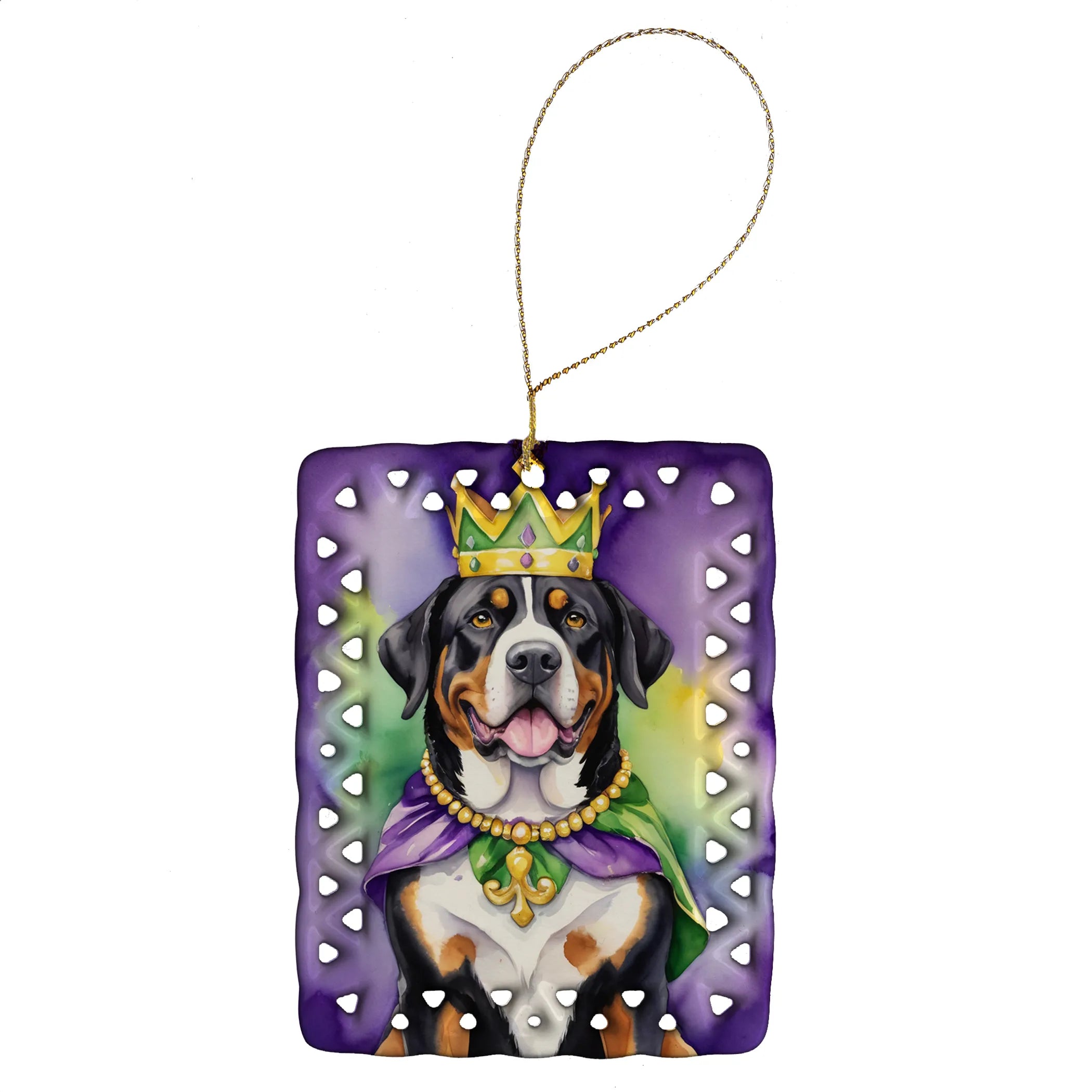 King of Mardi Gras Porcelain Ornament