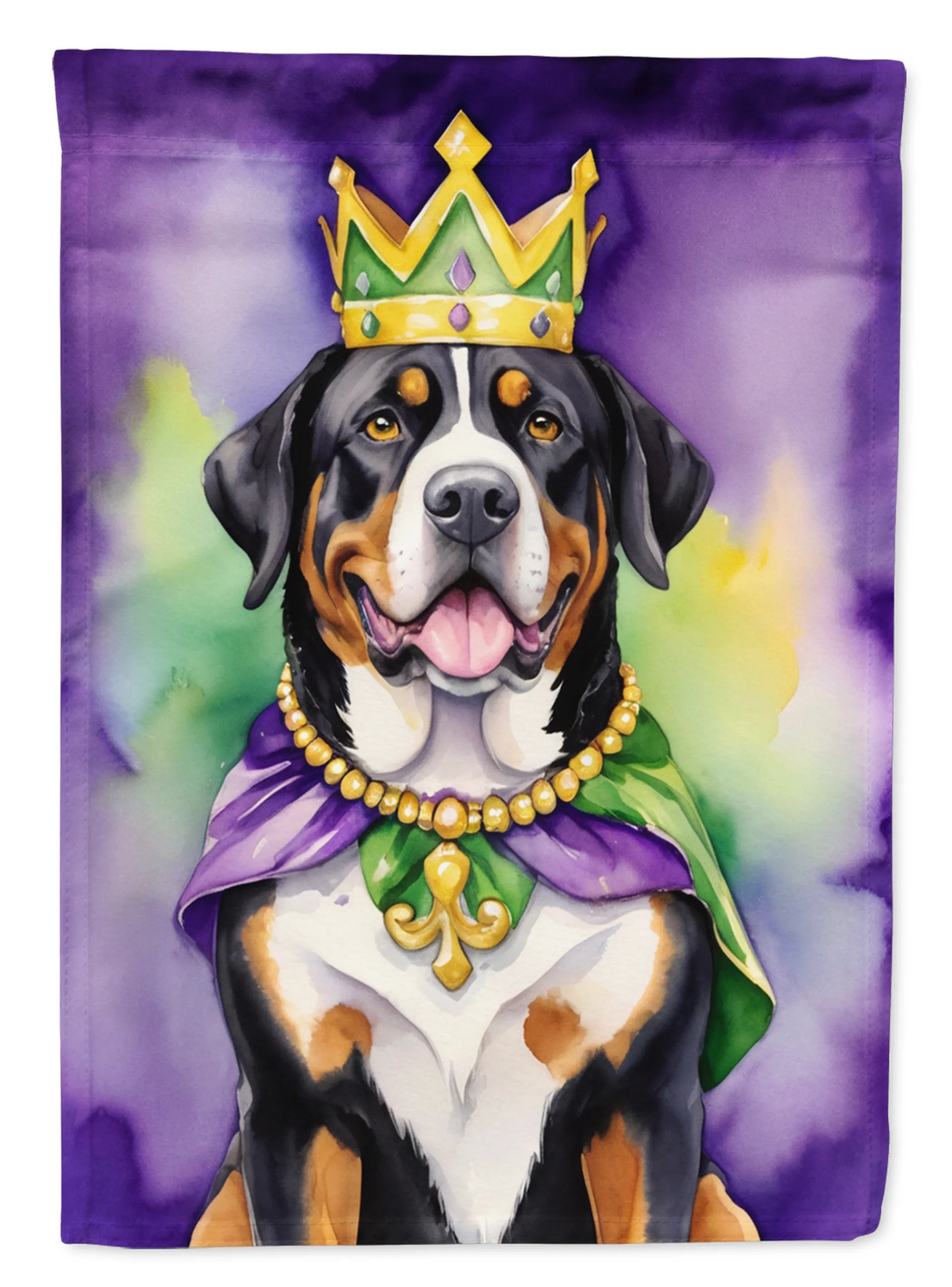 King of Mardi Gras Decorative Flag - Size: GARDEN SIZE | Pack Of: 1 | Collection name: King of mardi gras