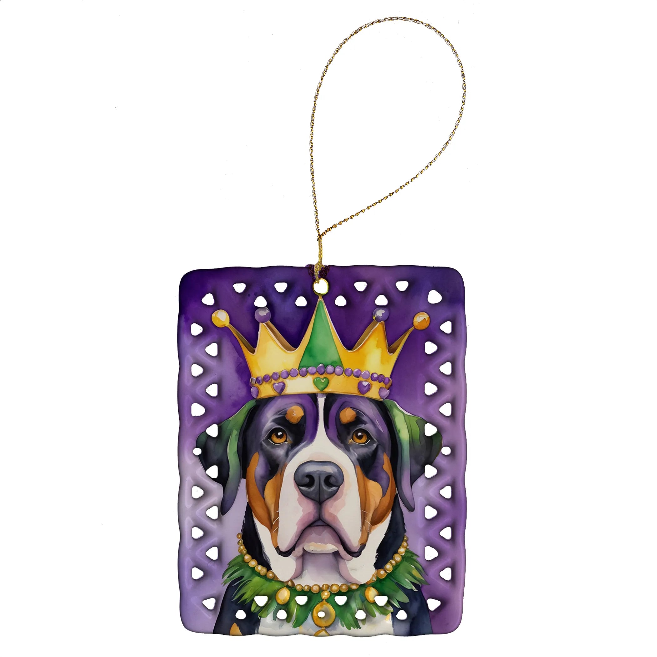 King of Mardi Gras Porcelain Ornament