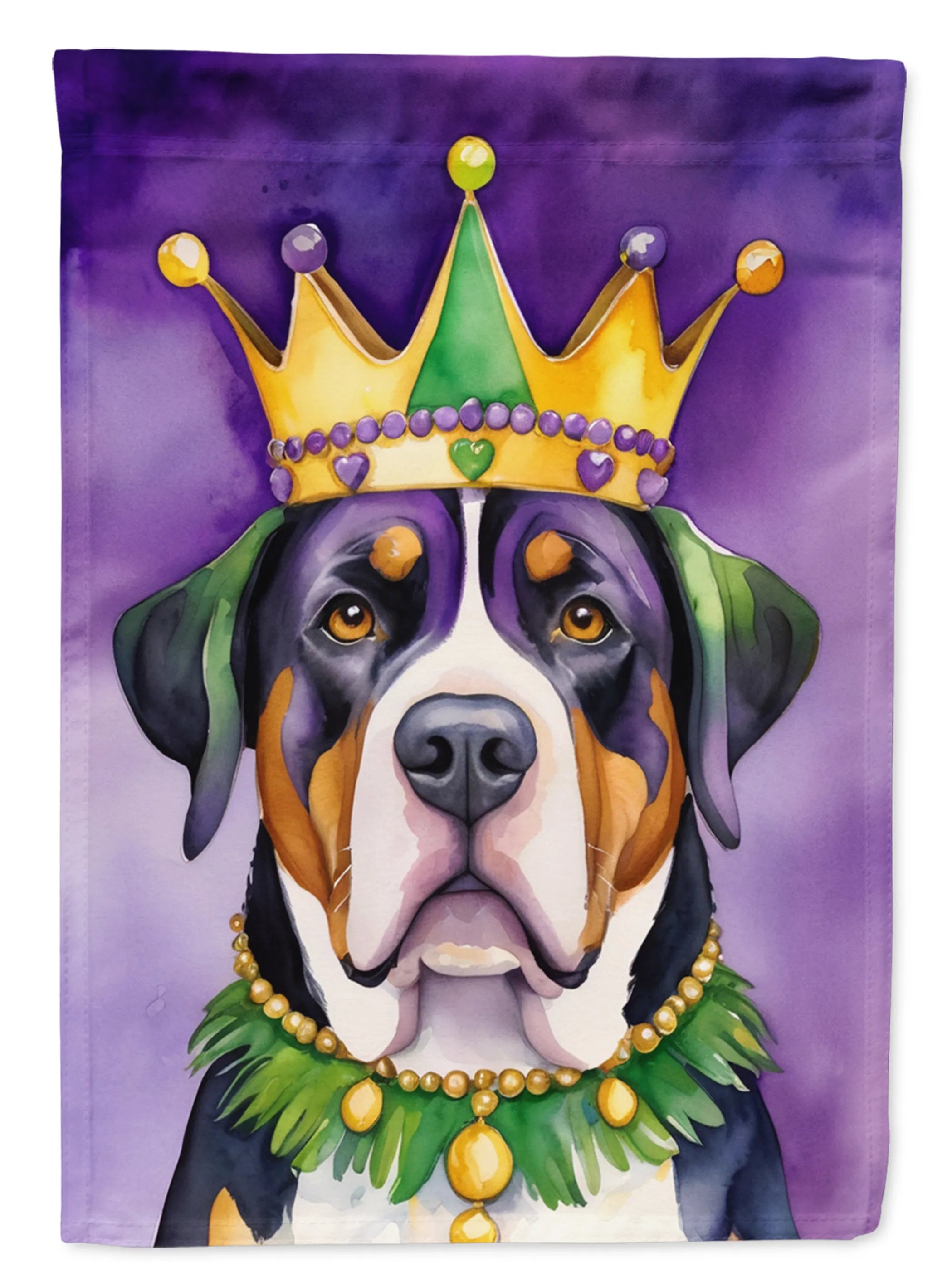 King of Mardi Gras Decorative Flag - Size: GARDEN SIZE | Pack Of: 1 | Collection name: King of mardi gras