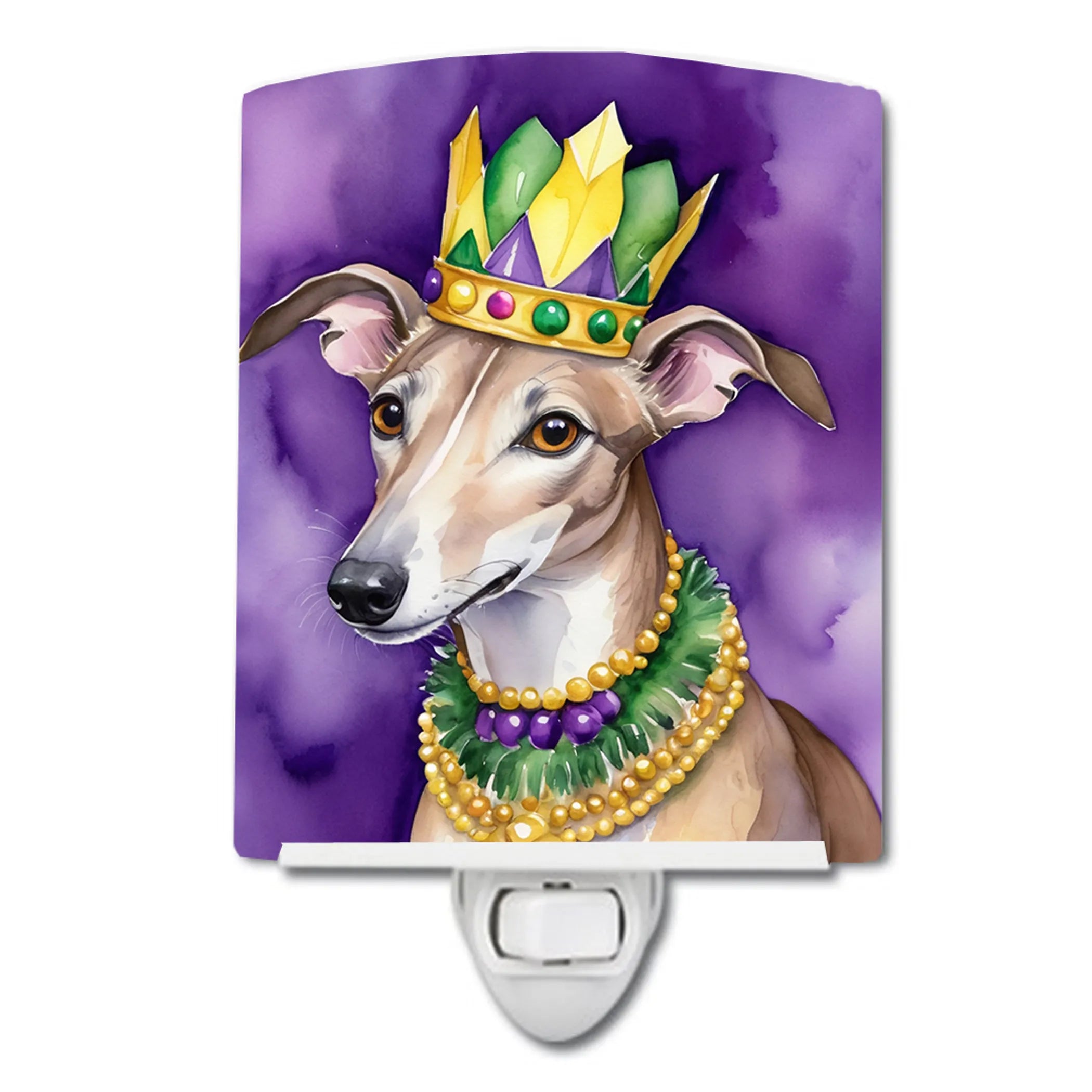 King of Mardi Gras Ceramic Night Light - Pack Of: 1 | Collection name: King of mardi gras