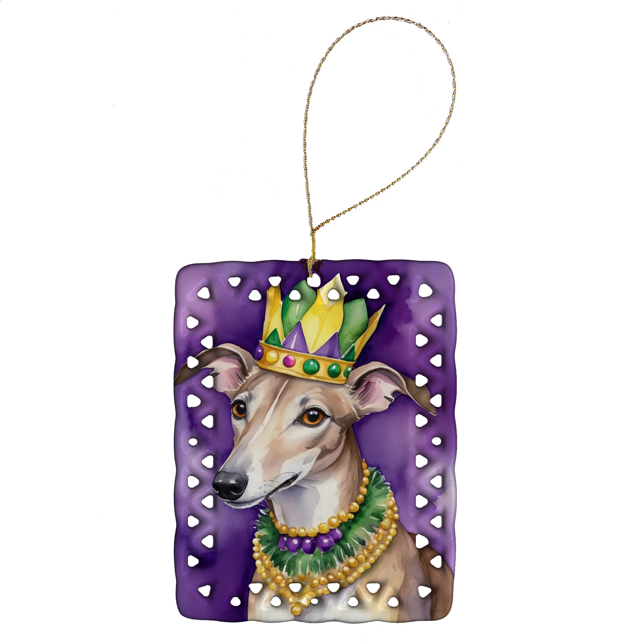 King of Mardi Gras Porcelain Ornament