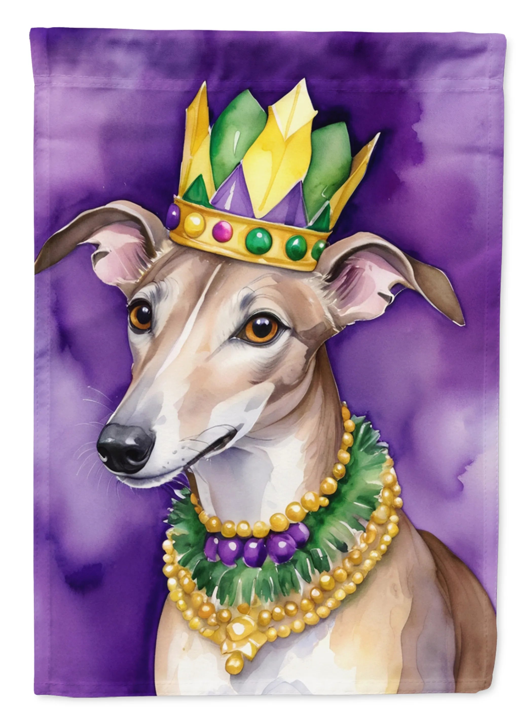 King of Mardi Gras Decorative Flag - Size: GARDEN SIZE | Pack Of: 1 | Collection name: King of mardi gras