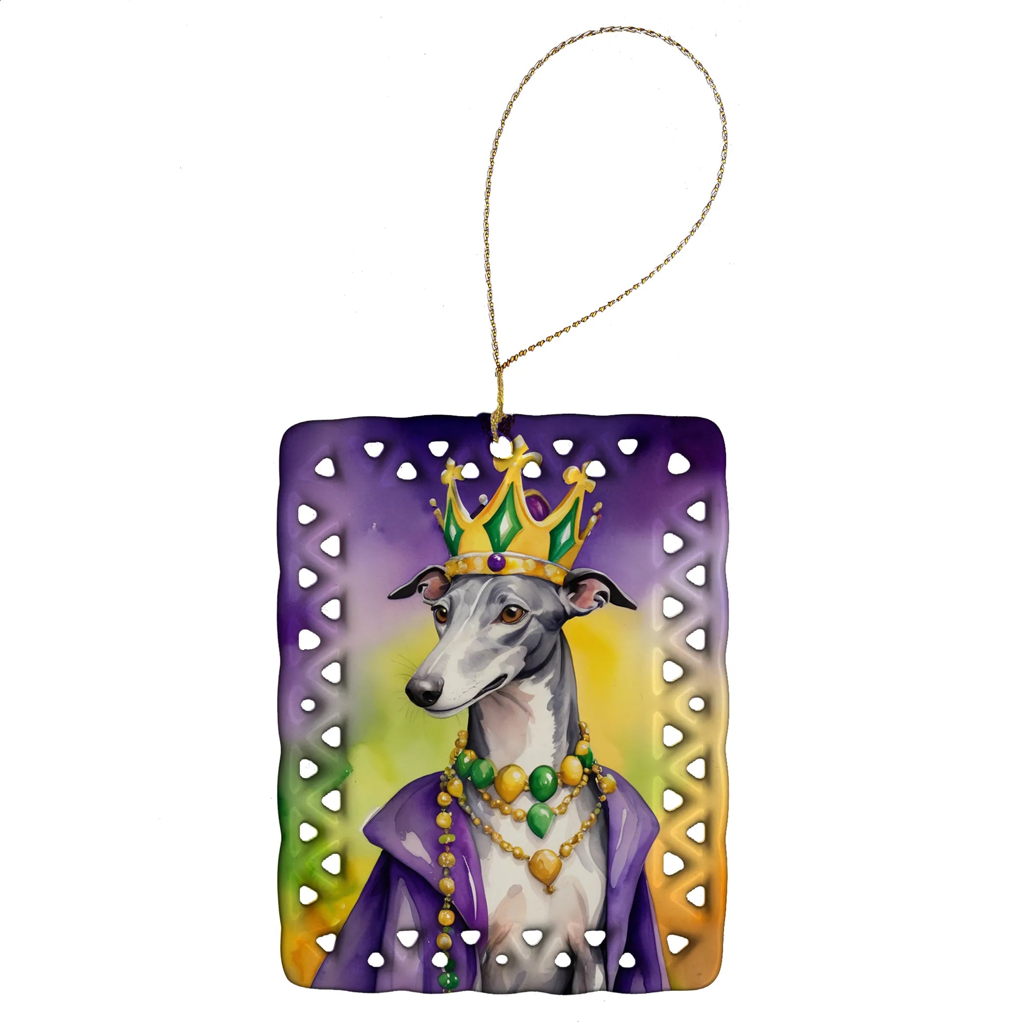 King of Mardi Gras Porcelain Ornament