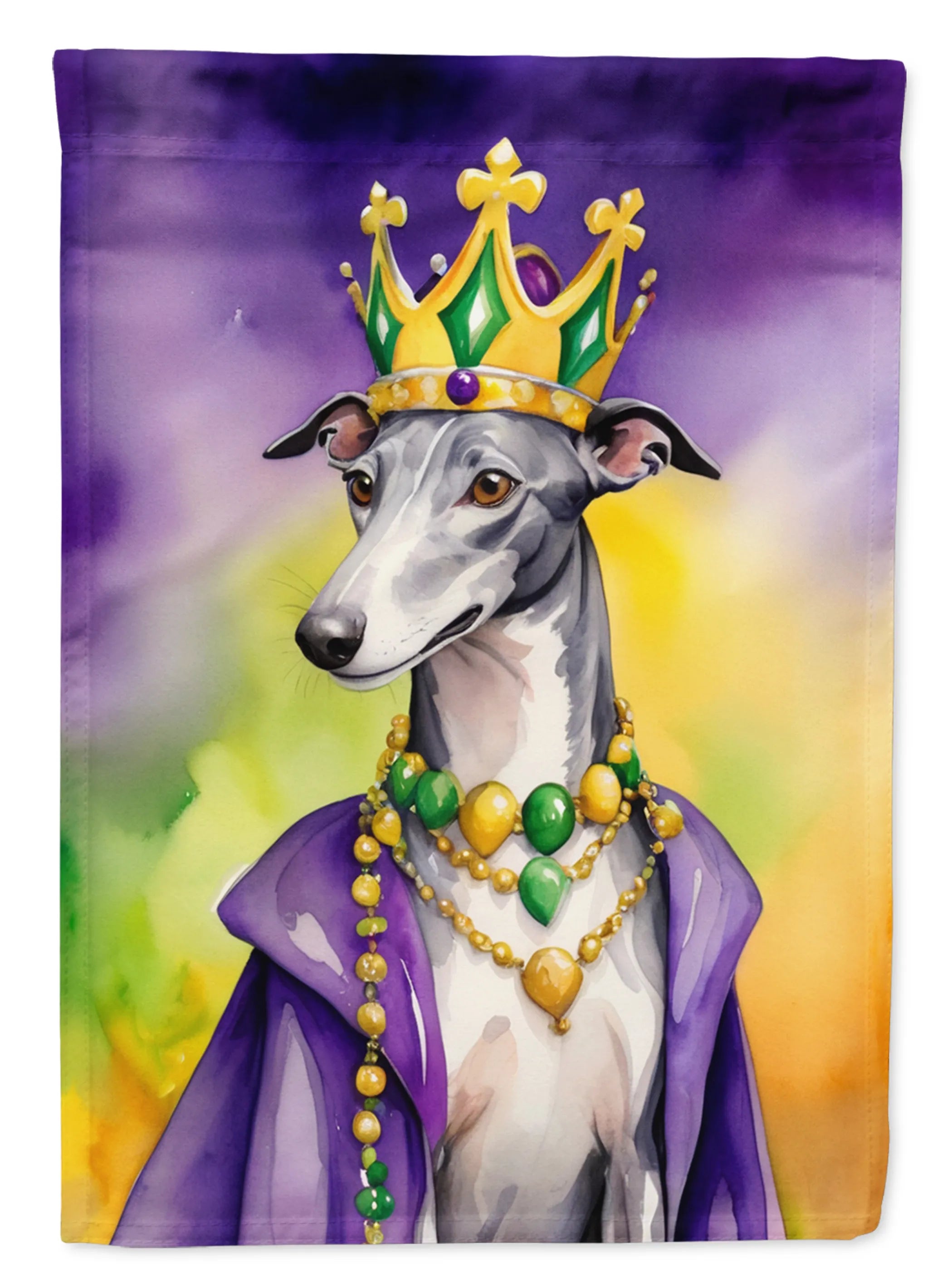 King of Mardi Gras Decorative Flag - Size: GARDEN SIZE | Pack Of: 1 | Collection name: King of mardi gras