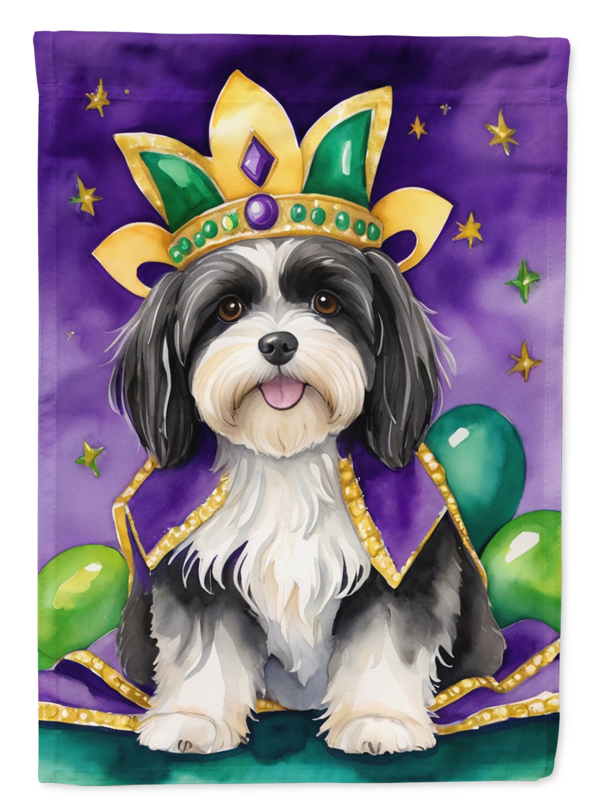 King of Mardi Gras Decorative Flag - Size: GARDEN SIZE | Pack Of: 1 | Collection name: King of mardi gras