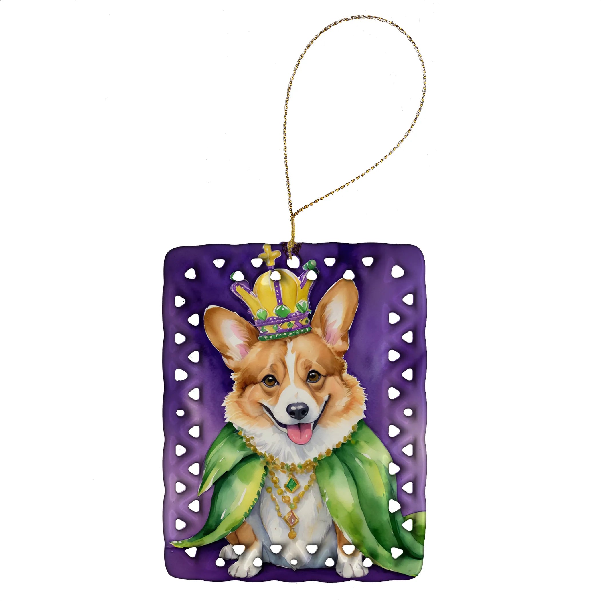 King of Mardi Gras Porcelain Ornament