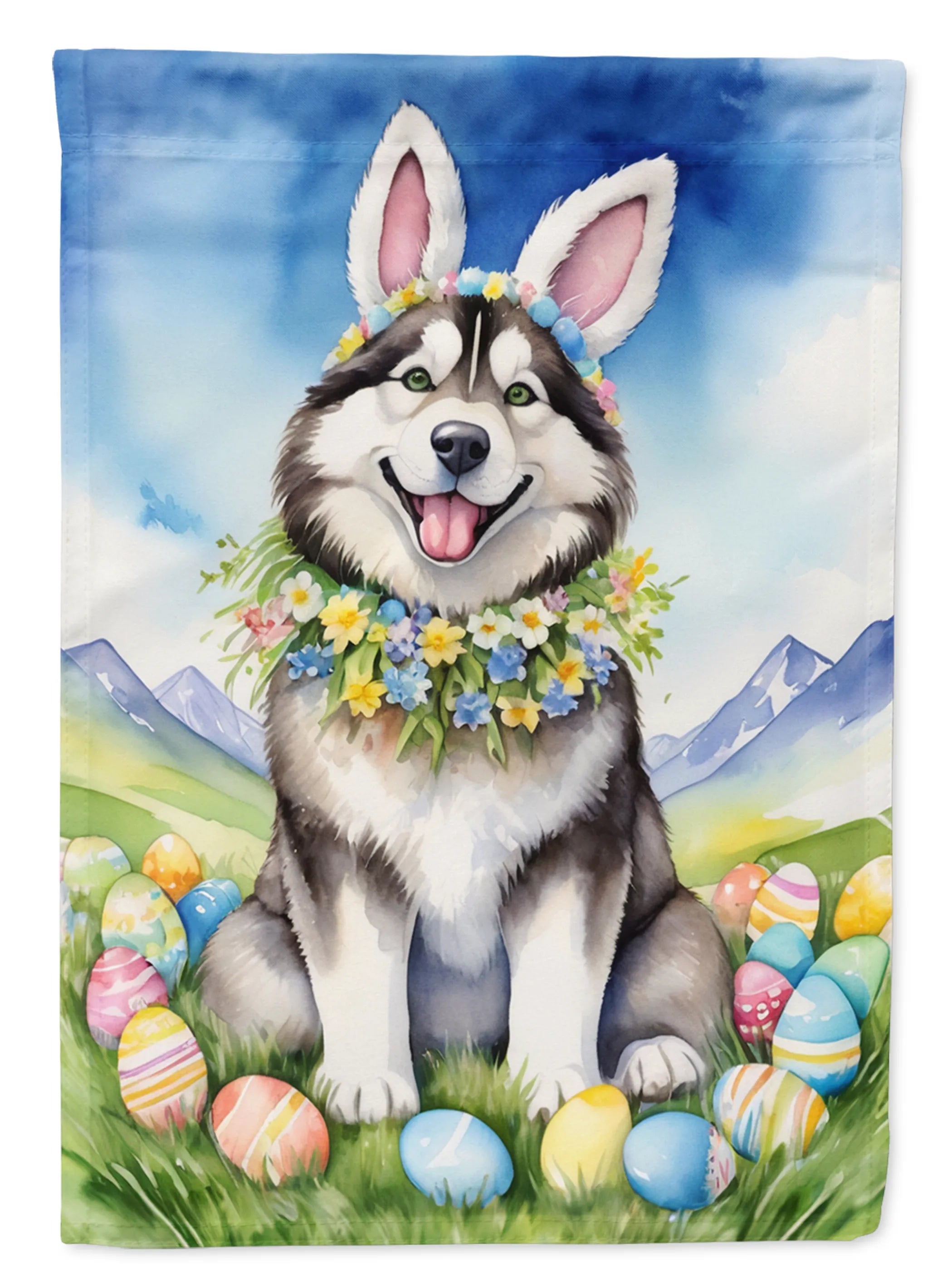 Easter Egg Hunt Decorative Flag - Size: GARDEN SIZE | Pack Of: 1 | Collection name: Easter egg hunt