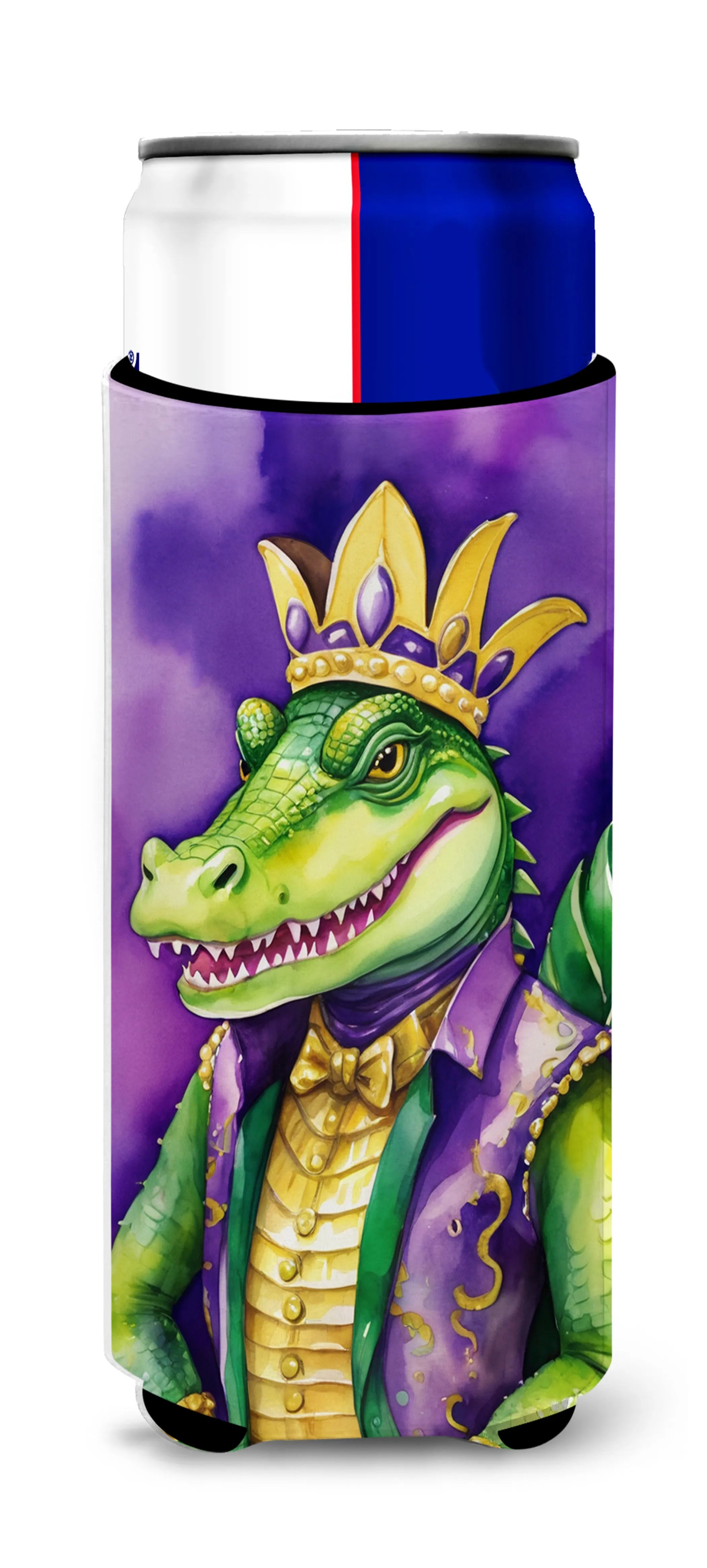Mardi Gras 2024 Hugger for Ultra Slim Cans - Size: SLIM CAN | Pack Of: 1 | Collection name: Mardi gras 2024