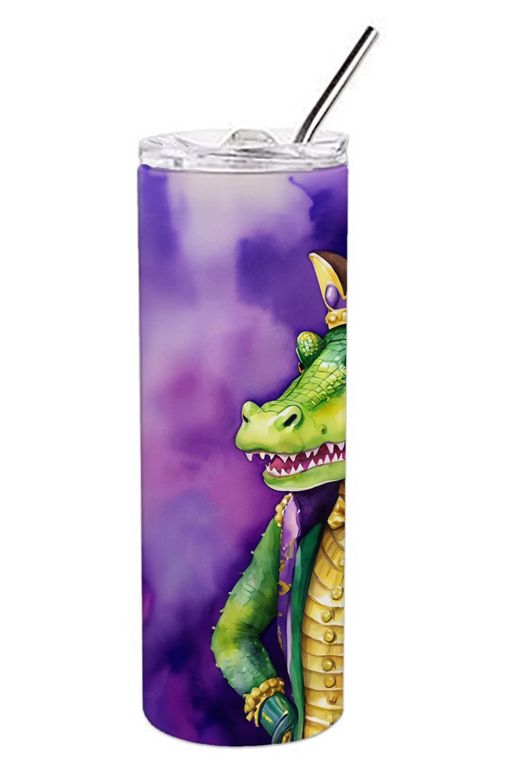 Mardi Gras 2024 Stainless Steel Skinny Tumbler - Size: 20 OZ | Pack Of: 1 | Collection name: Mardi gras 2024