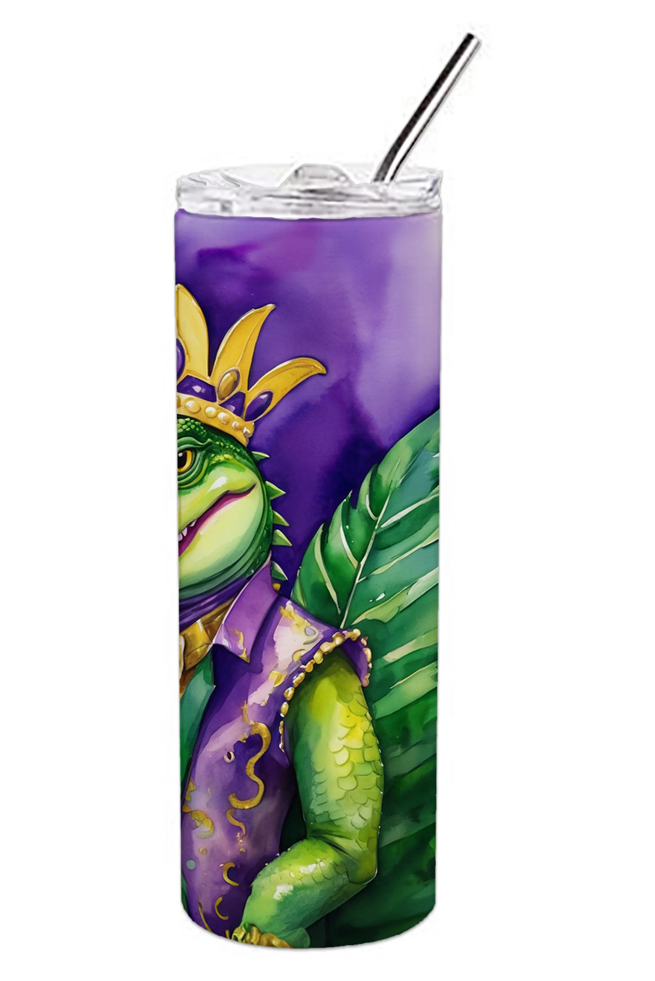 Mardi Gras 2024 Stainless Steel Skinny Tumbler - Size: 20 OZ | Pack Of: 1 | Collection name: Mardi gras 2024