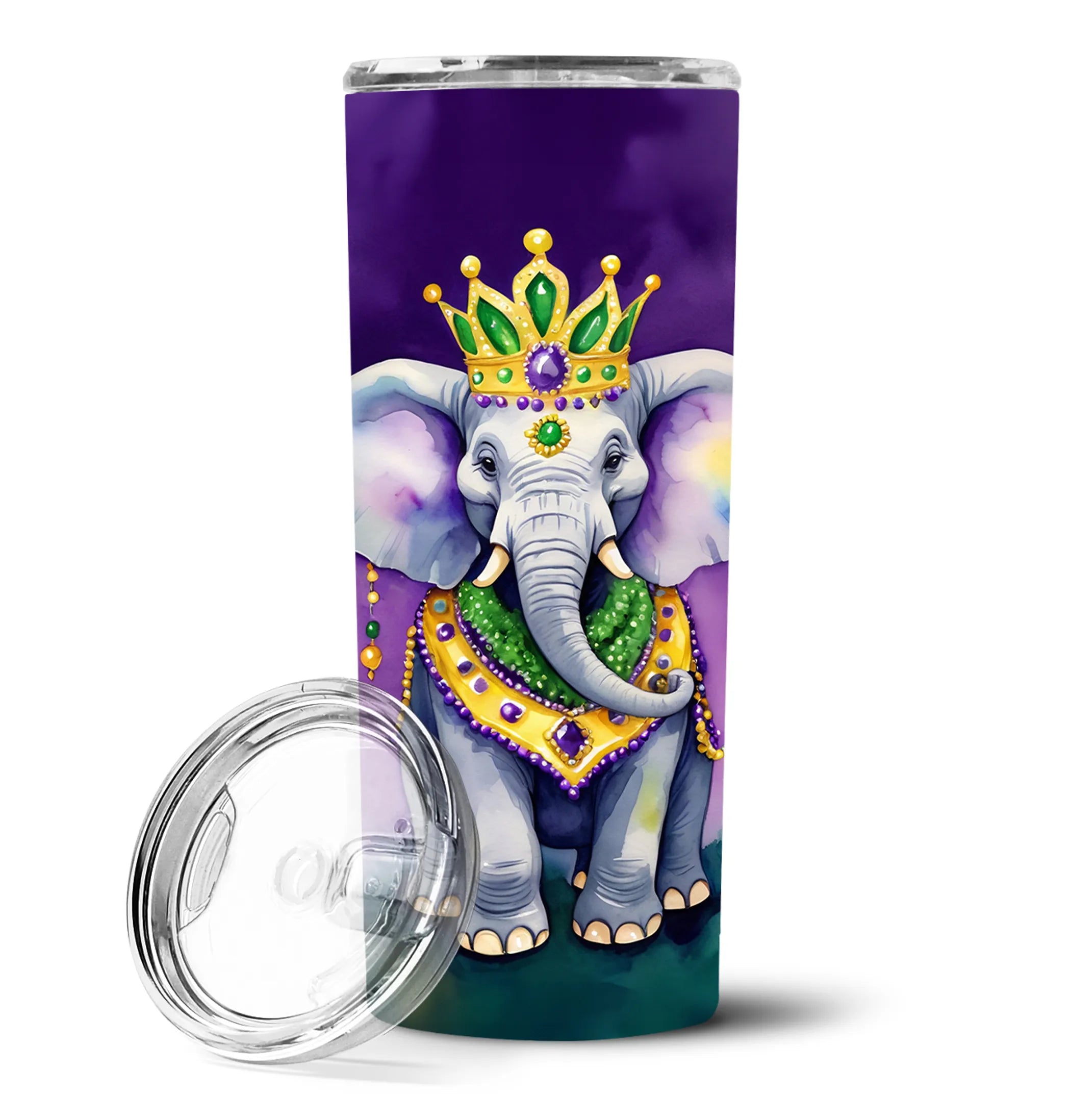 Mardi Gras 2024 Stainless Steel Skinny Tumbler - Size: 20 OZ | Pack Of: 1 | Collection name: Mardi gras 2024