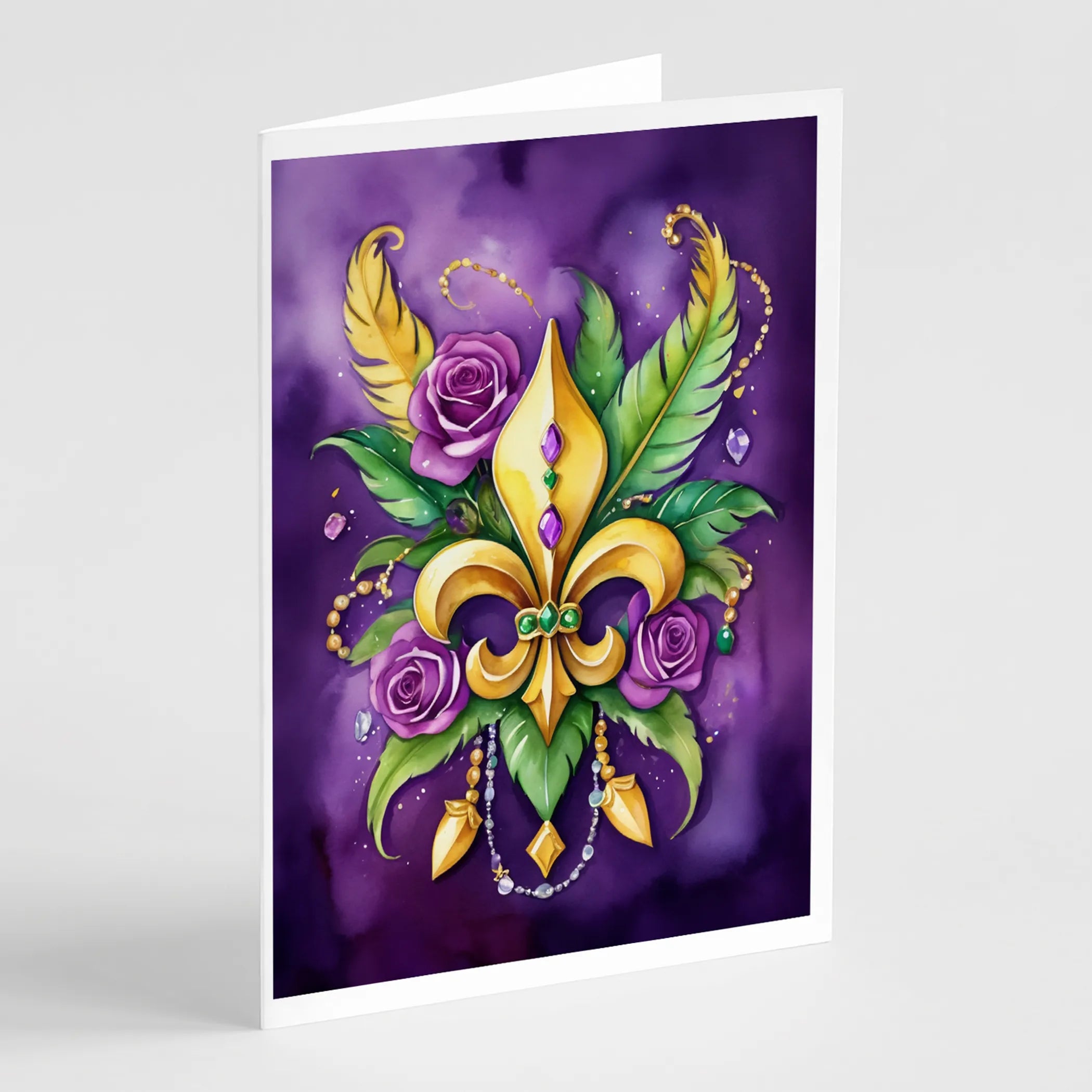 Mardi Gras 2024 Greeting Cards  - Size: 5X7 | Pack Of: 8 | Collection name: Mardi gras 2024