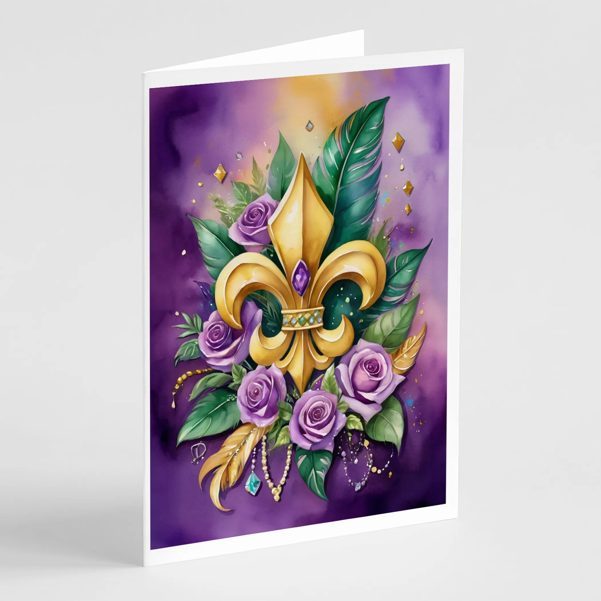 Mardi Gras 2024 Greeting Cards  - Size: 5X7 | Pack Of: 8 | Collection name: Mardi gras 2024
