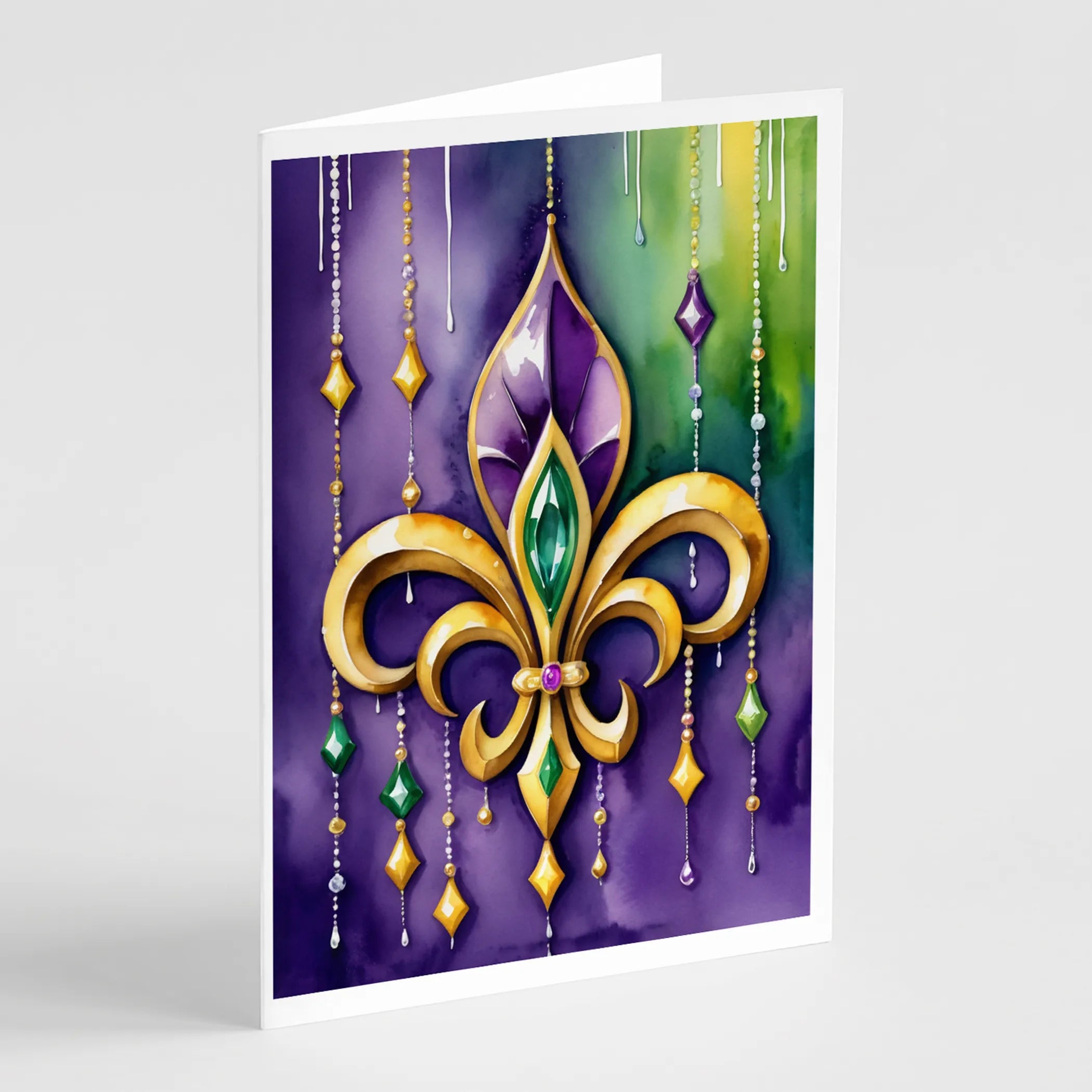 Mardi Gras 2024 Greeting Cards  - Size: 5X7 | Pack Of: 8 | Collection name: Mardi gras 2024
