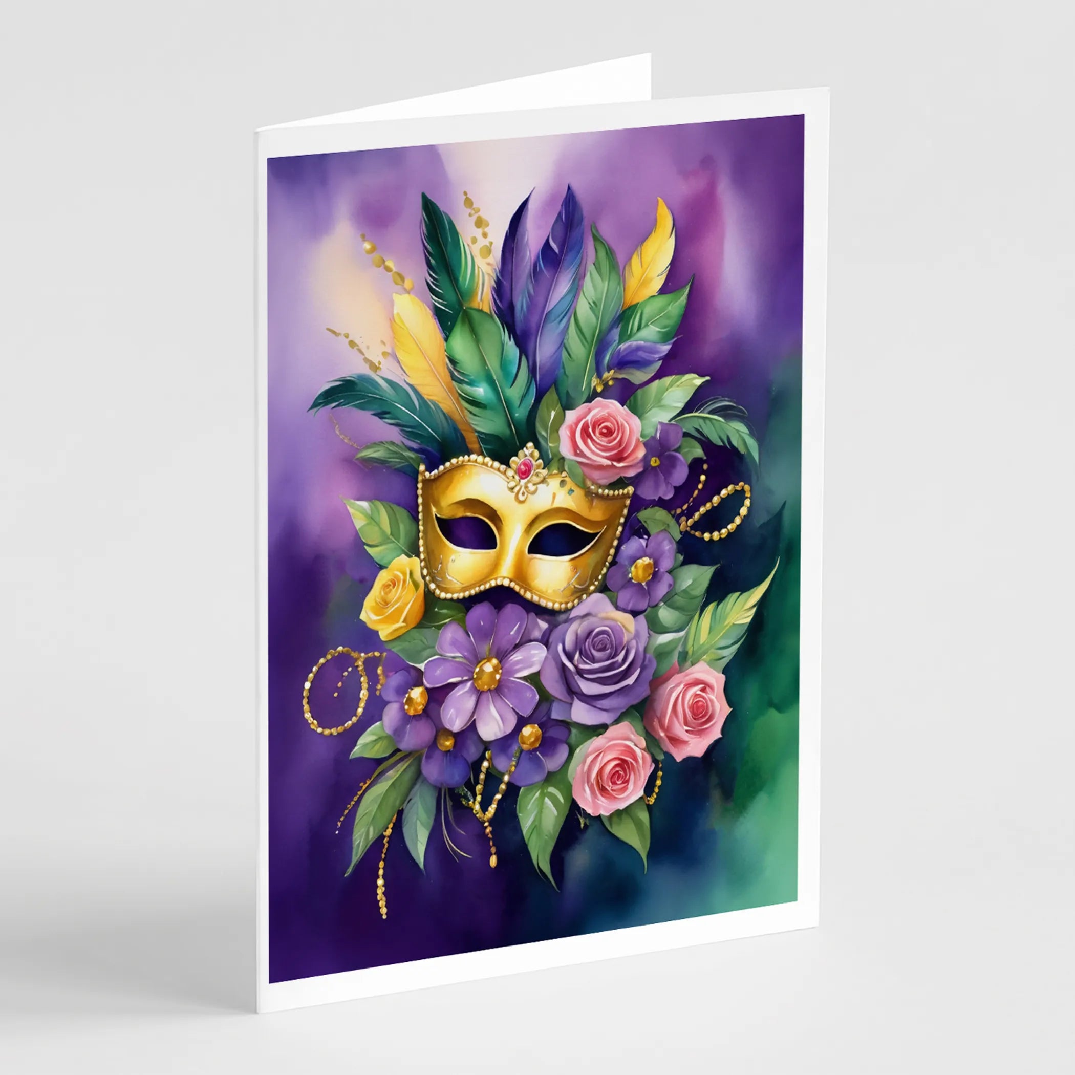 Mardi Gras 2024 Greeting Cards  - Size: 5X7 | Pack Of: 8 | Collection name: Mardi gras 2024