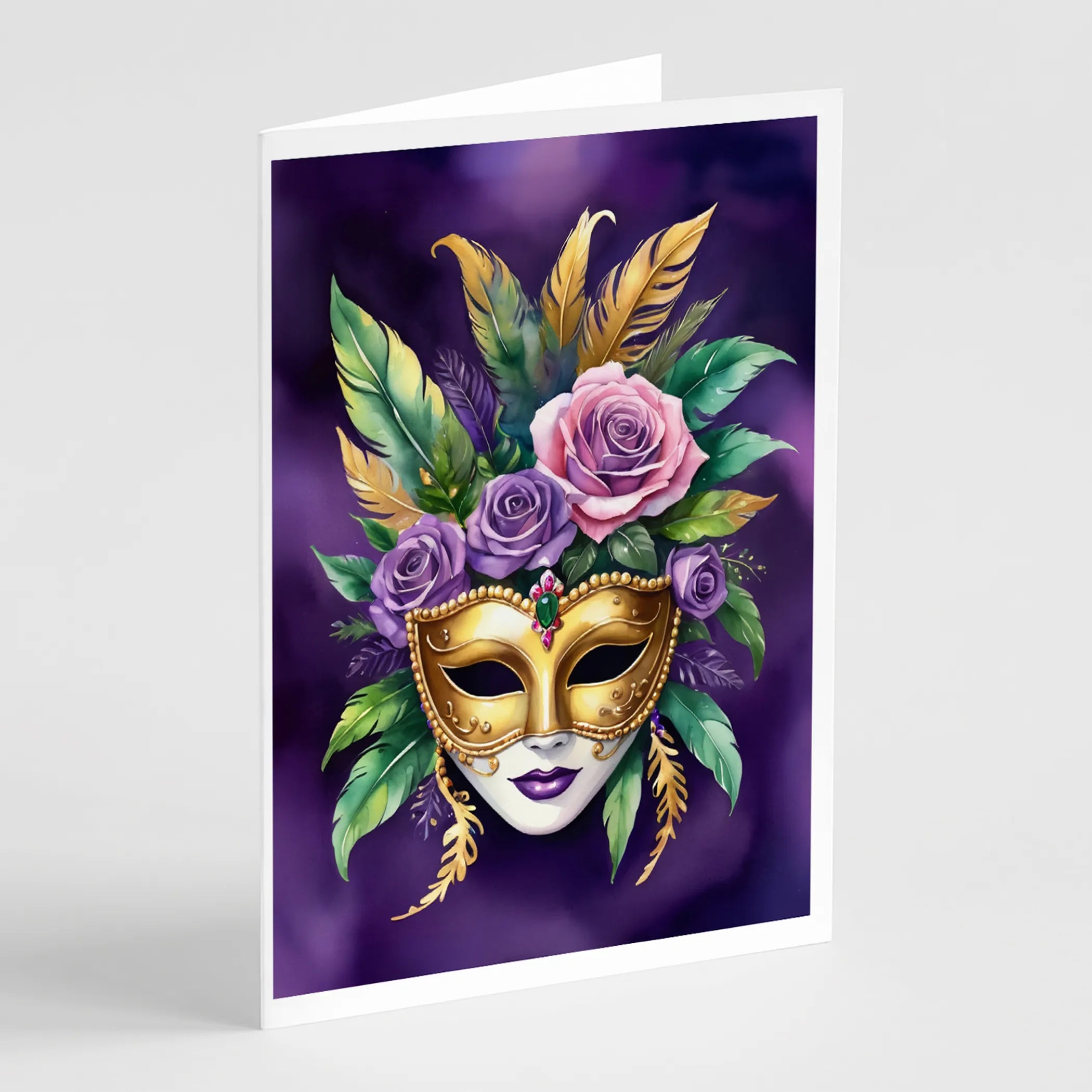Mardi Gras 2024 Greeting Cards  - Size: 5X7 | Pack Of: 8 | Collection name: Mardi gras 2024