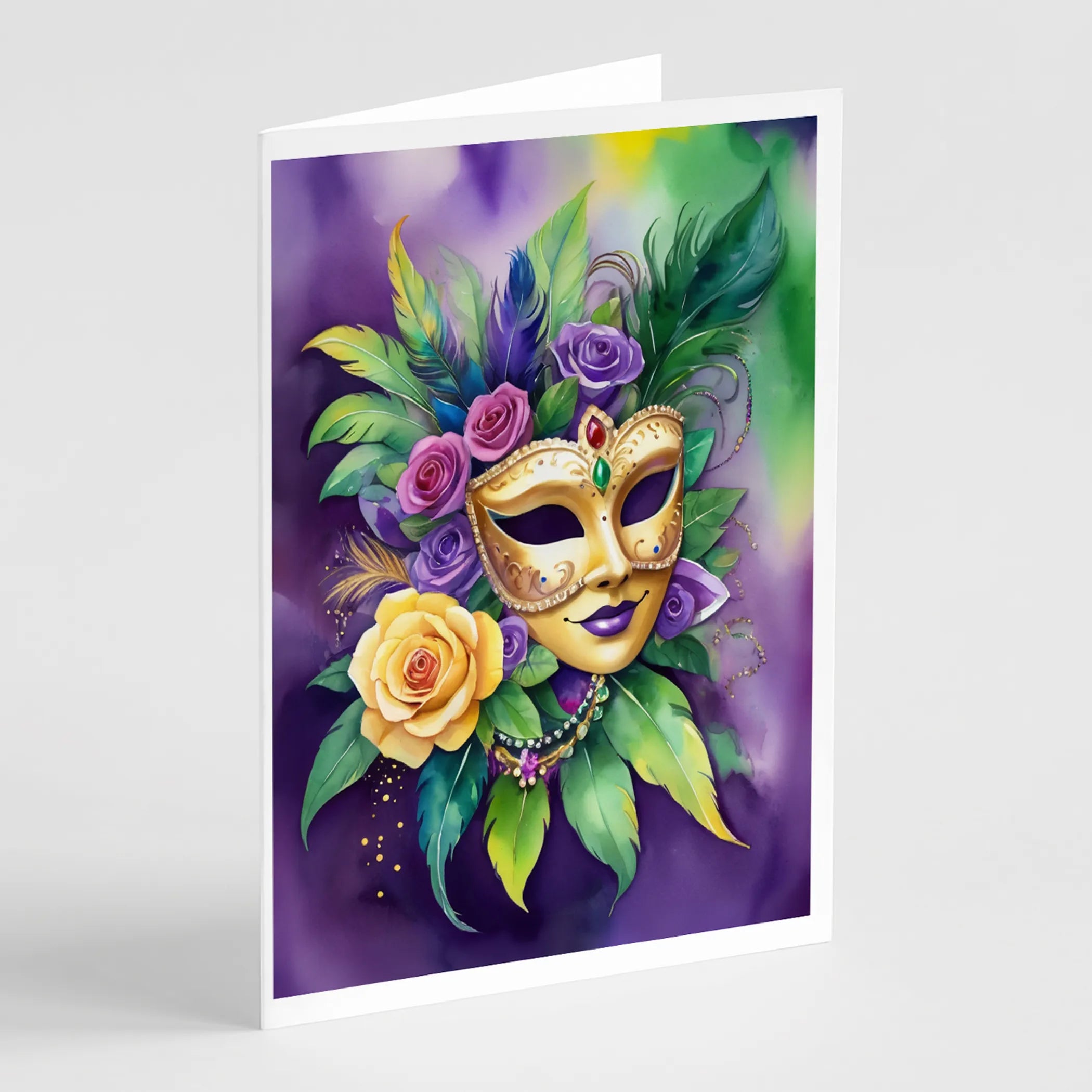Mardi Gras 2024 Greeting Cards  - Size: 5X7 | Pack Of: 8 | Collection name: Mardi gras 2024