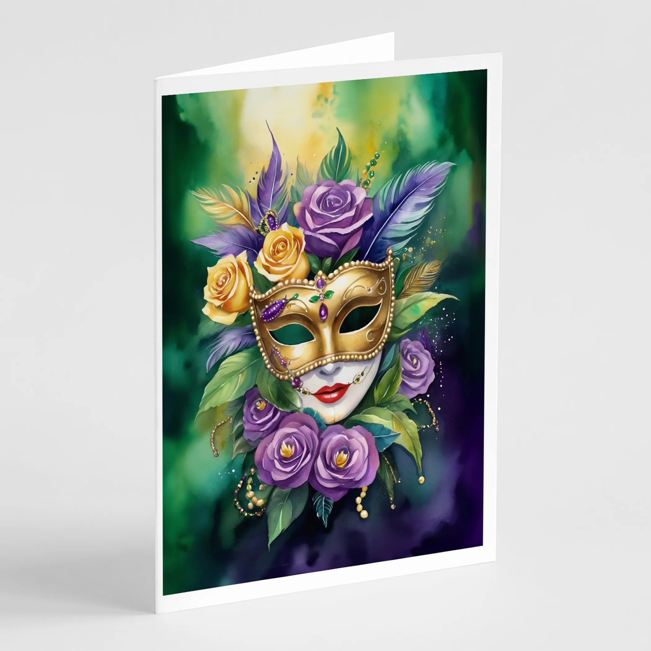 Mardi Gras 2024 Greeting Cards  - Size: 5X7 | Pack Of: 8 | Collection name: Mardi gras 2024