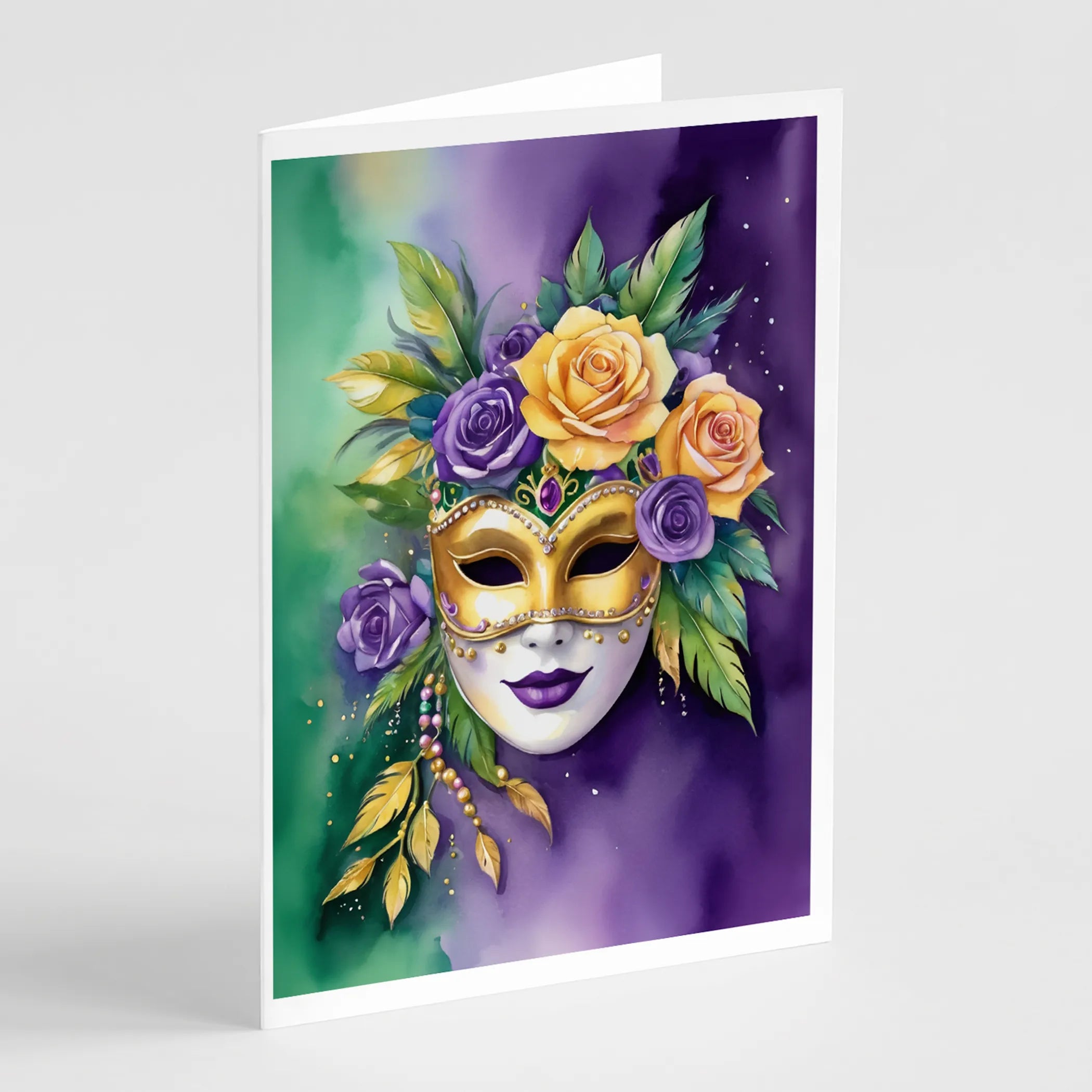 Mardi Gras 2024 Greeting Cards  - Size: 5X7 | Pack Of: 8 | Collection name: Mardi gras 2024