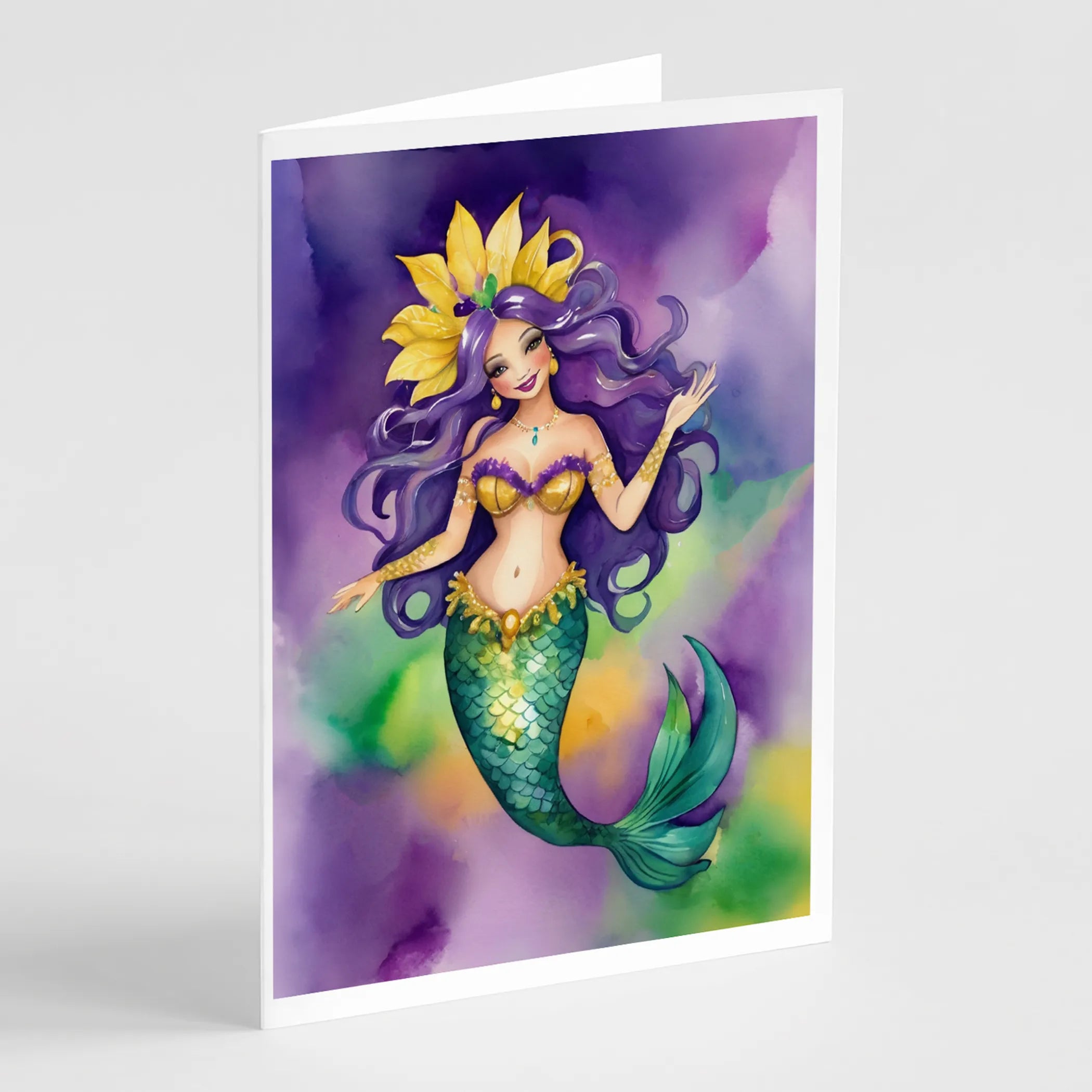 Mardi Gras 2024 Greeting Cards  - Size: 5X7 | Pack Of: 8 | Collection name: Mardi gras 2024