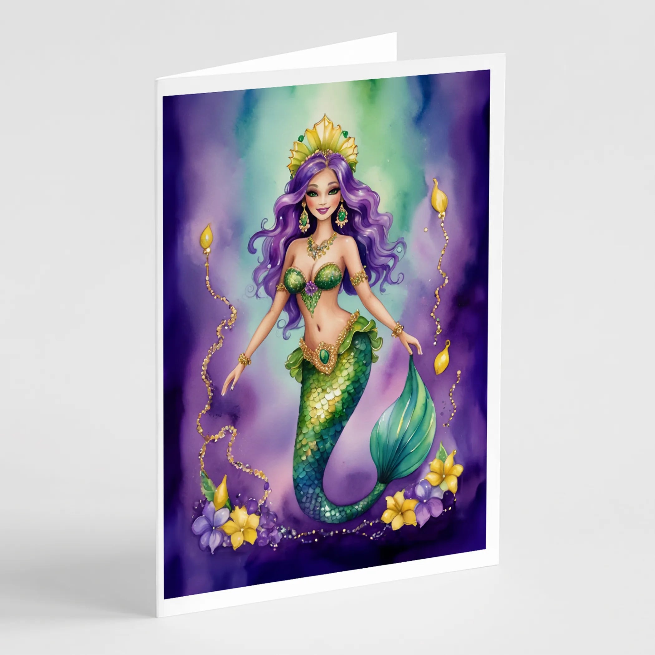 Mardi Gras 2024 Greeting Cards  - Size: 5X7 | Pack Of: 8 | Collection name: Mardi gras 2024