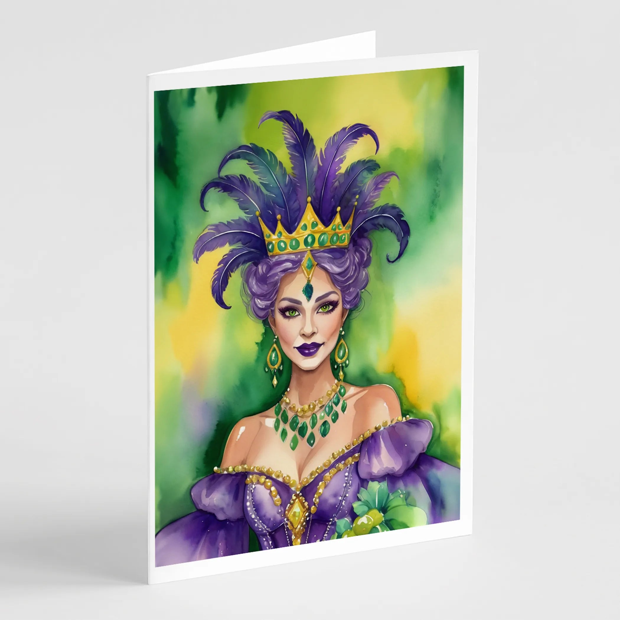 Mardi Gras 2024 Greeting Cards  - Size: 5X7 | Pack Of: 8 | Collection name: Mardi gras 2024