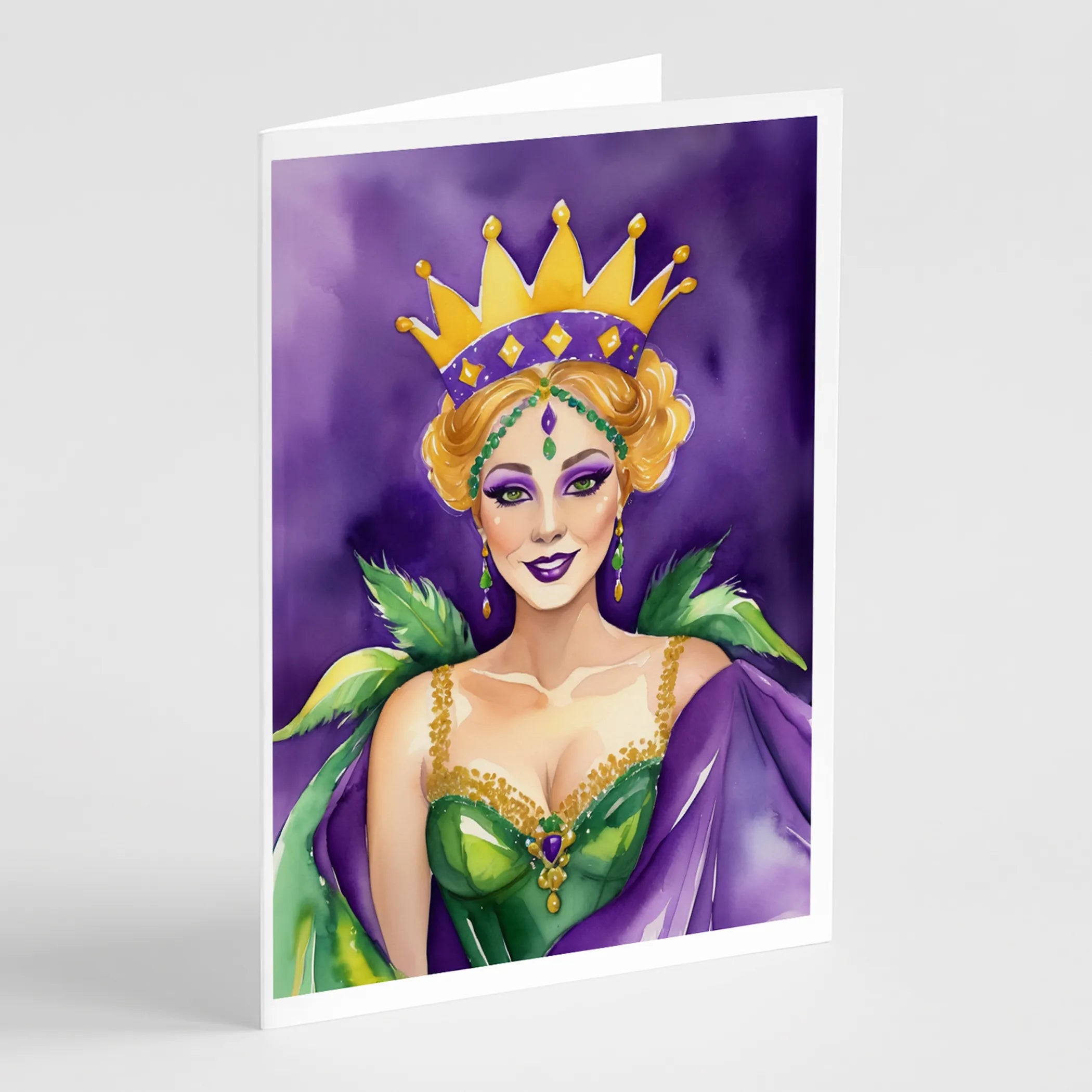 Mardi Gras 2024 Greeting Cards  - Size: 5X7 | Pack Of: 8 | Collection name: Mardi gras 2024