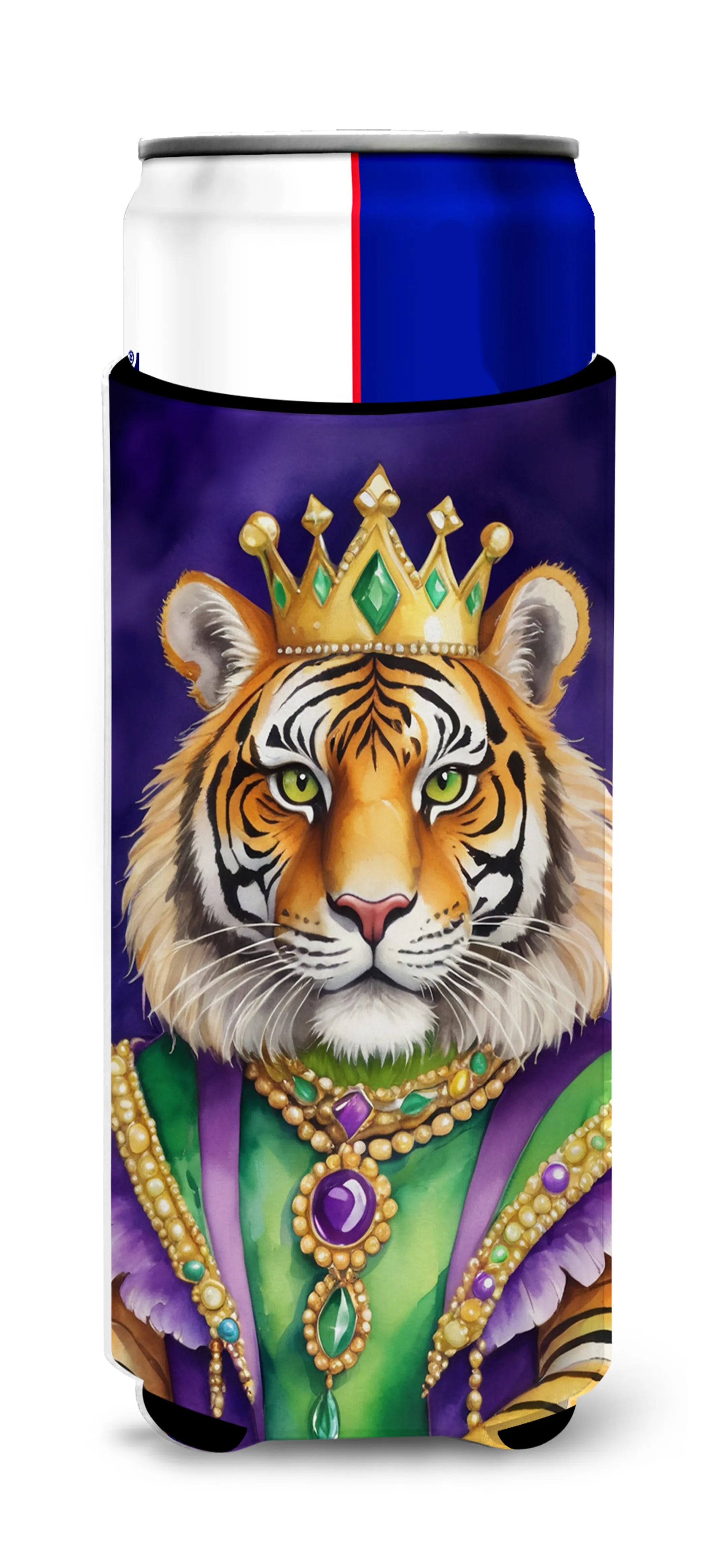 Mardi Gras 2024 Hugger for Ultra Slim Cans - Size: SLIM CAN | Pack Of: 1 | Collection name: Mardi gras 2024