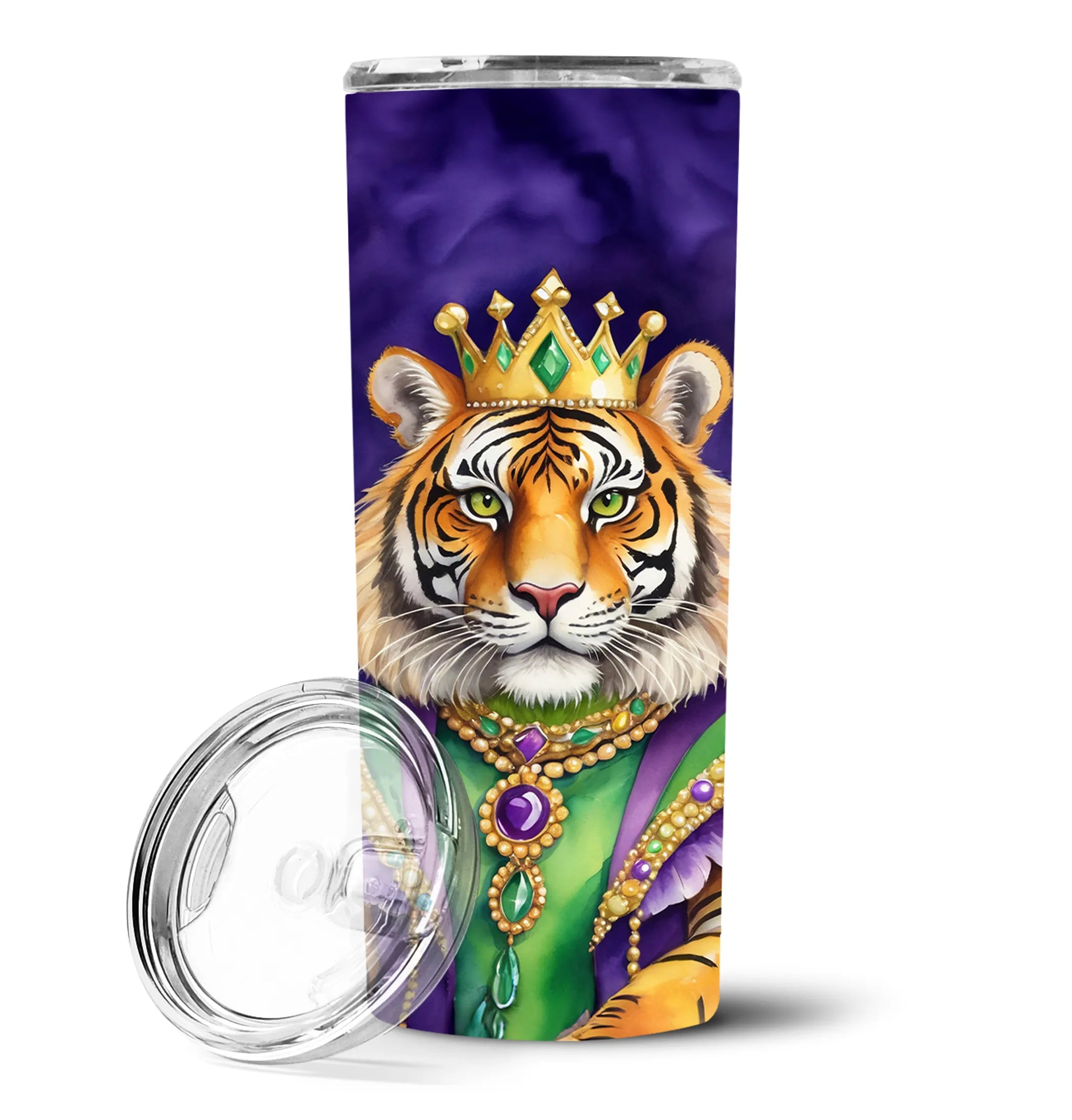 Mardi Gras 2024 Stainless Steel Skinny Tumbler - Size: 20 OZ | Pack Of: 1 | Collection name: Mardi gras 2024