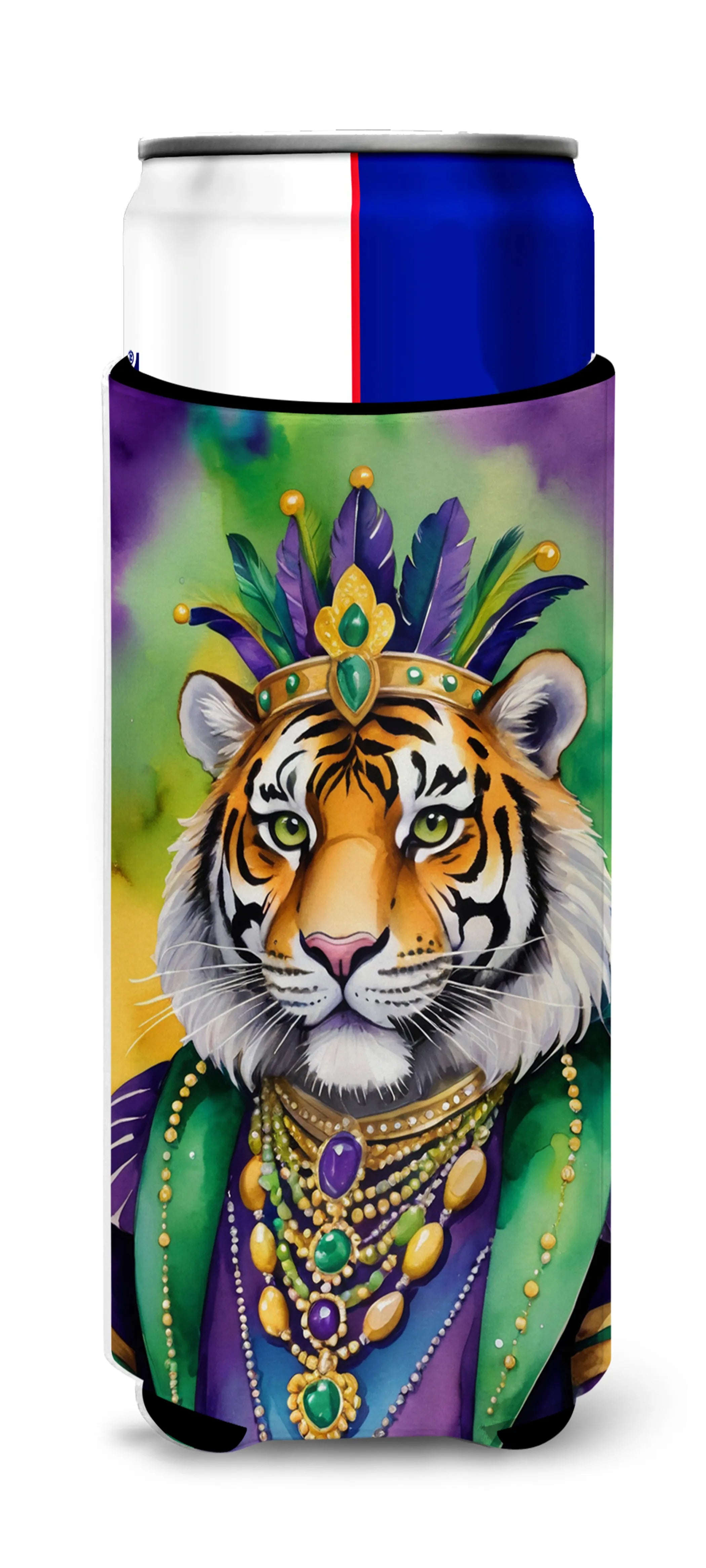 Mardi Gras 2024 Hugger for Ultra Slim Cans - Size: SLIM CAN | Pack Of: 1 | Collection name: Mardi gras 2024