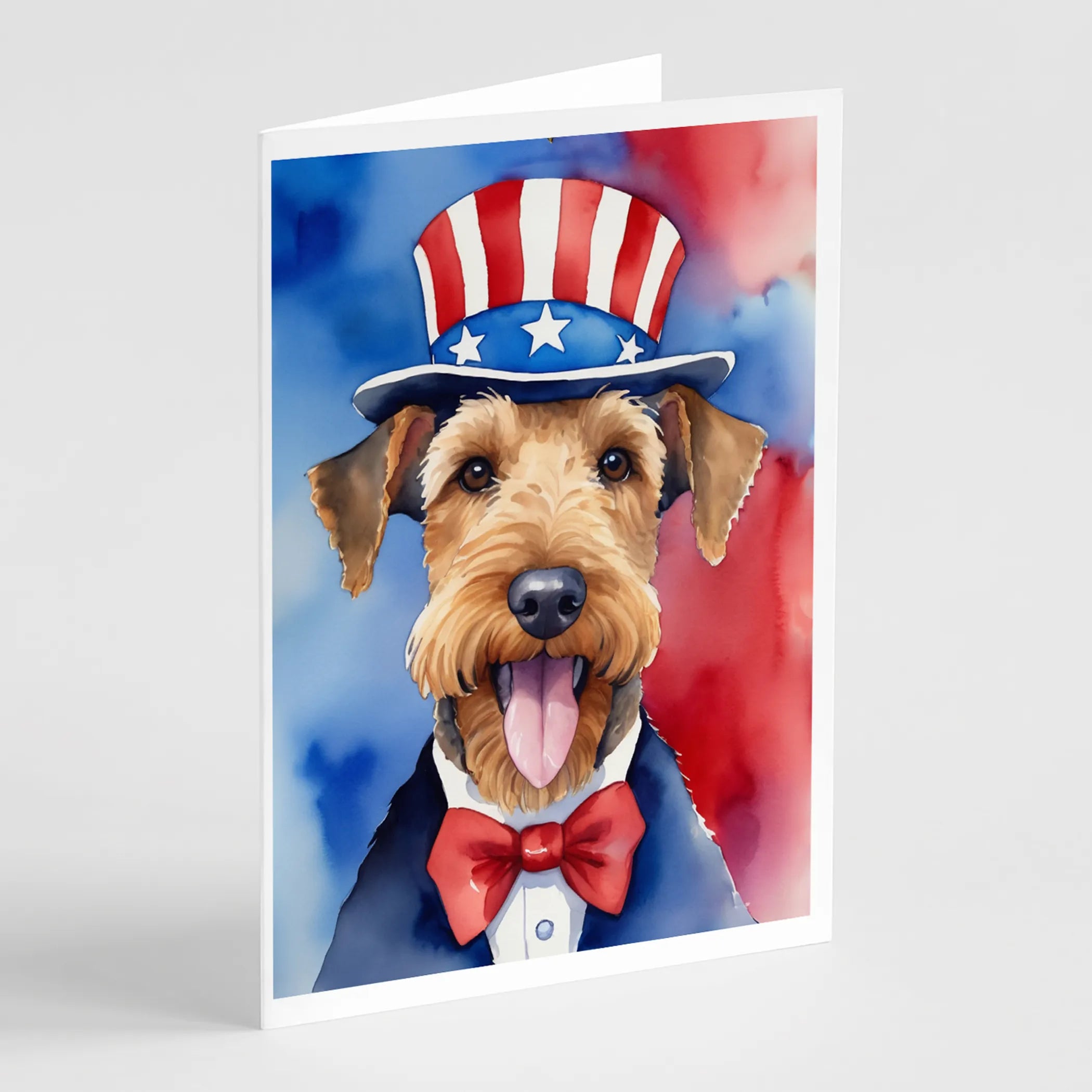 Patriotic American Greeting Cards  - Size: 5X7 | Pack Of: 8 | Collection name: Patriotic american