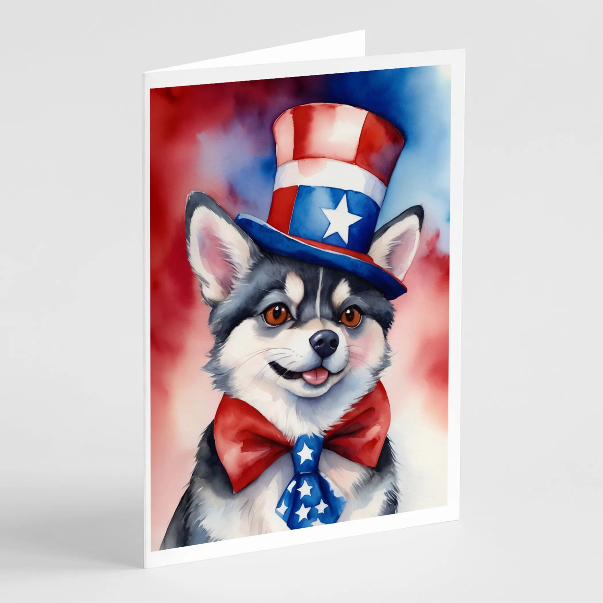 Patriotic American Greeting Cards  - Size: 5X7 | Pack Of: 8 | Collection name: Patriotic american