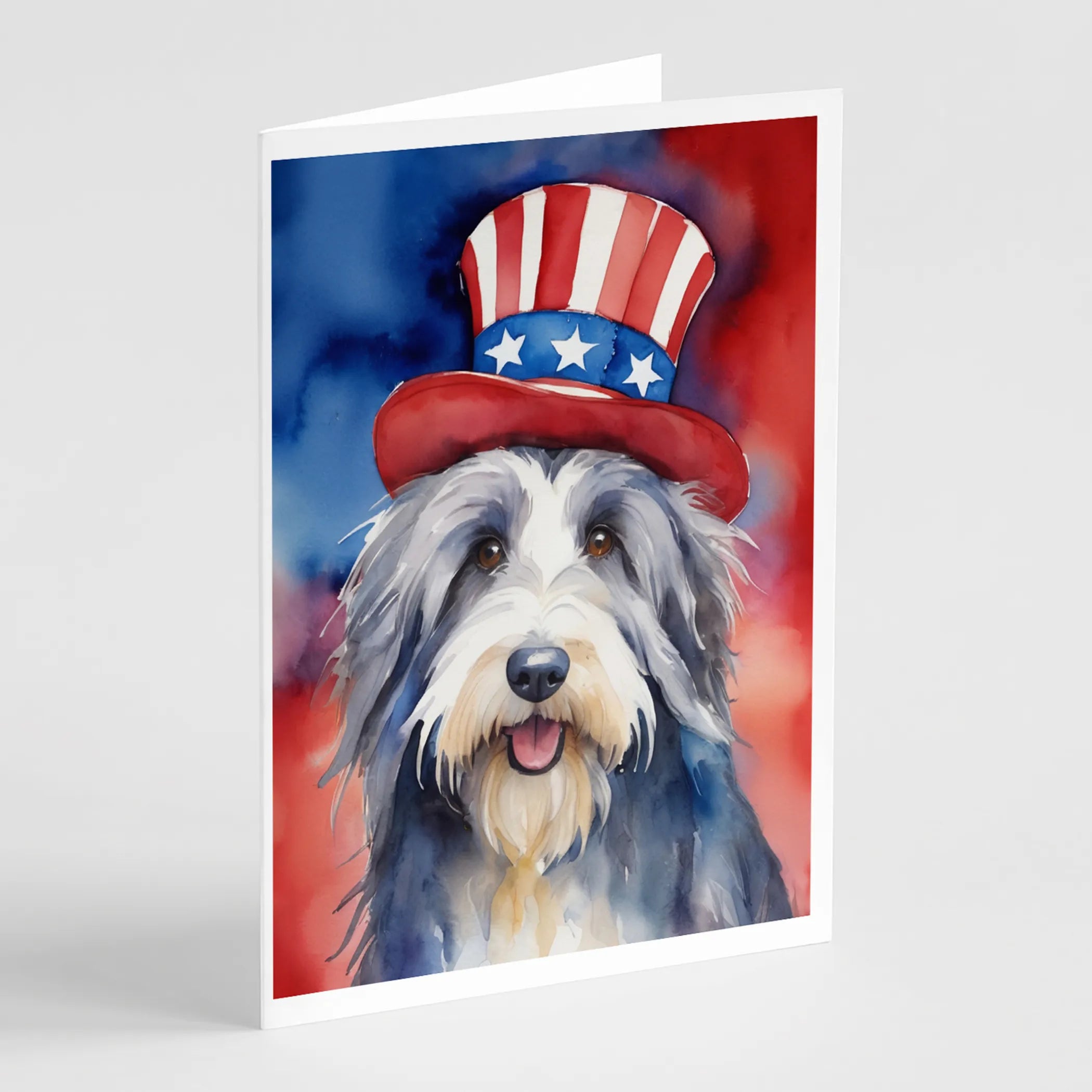 Patriotic American Greeting Cards  - Size: 5X7 | Pack Of: 8 | Collection name: Patriotic american