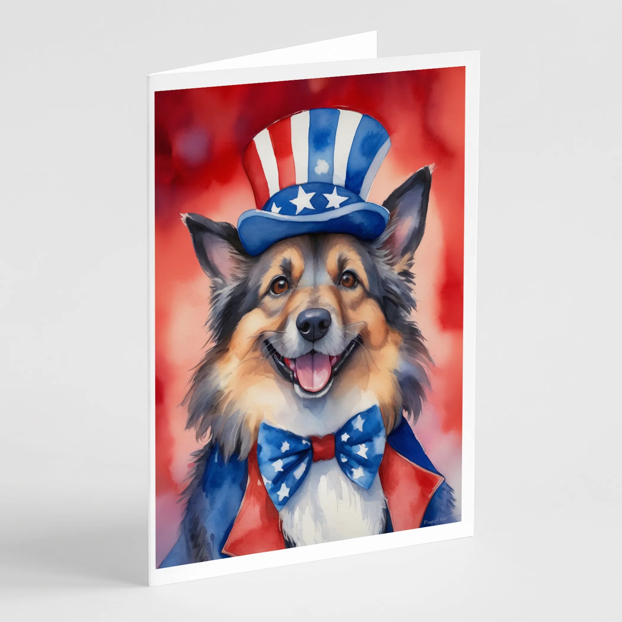 Patriotic American Greeting Cards  - Size: 5X7 | Pack Of: 8 | Collection name: Patriotic american
