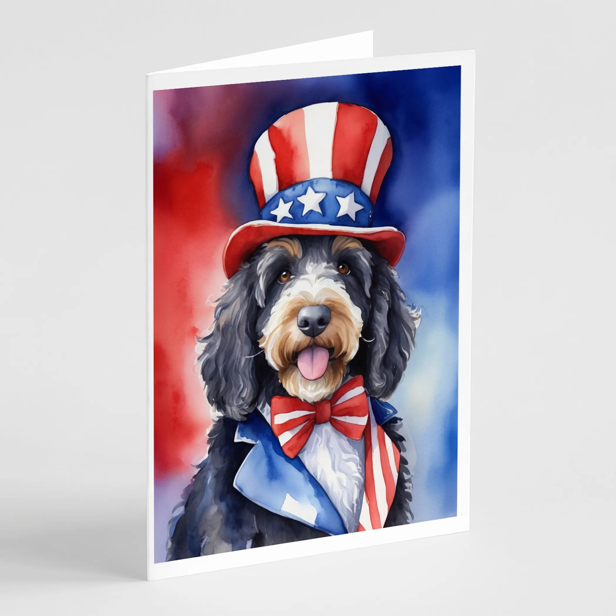 Patriotic American Greeting Cards  - Size: 5X7 | Pack Of: 8 | Collection name: Patriotic american