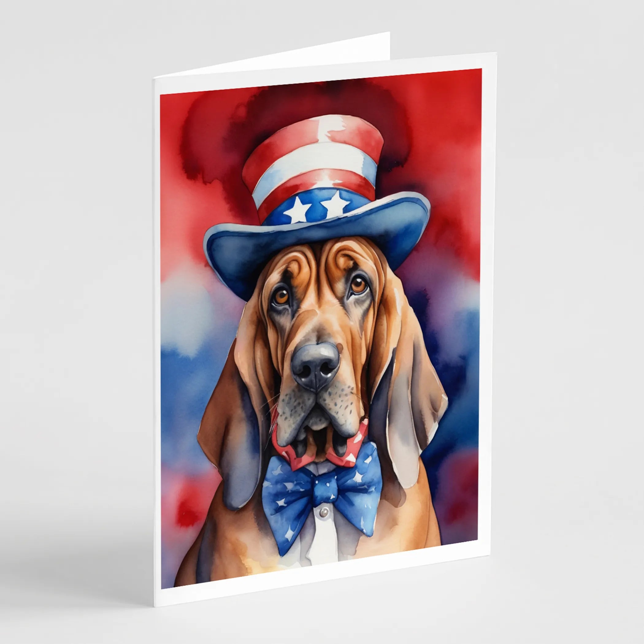 Patriotic American Greeting Cards  - Size: 5X7 | Pack Of: 8 | Collection name: Patriotic american