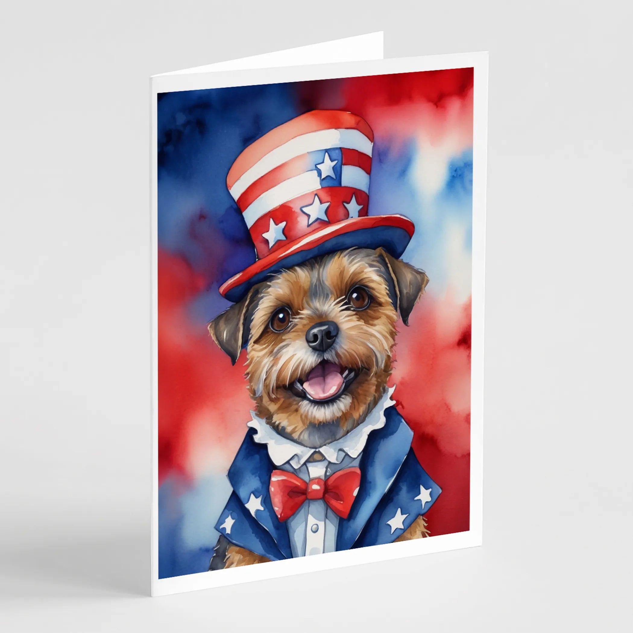 Patriotic American Greeting Cards  - Size: 5X7 | Pack Of: 8 | Collection name: Patriotic american
