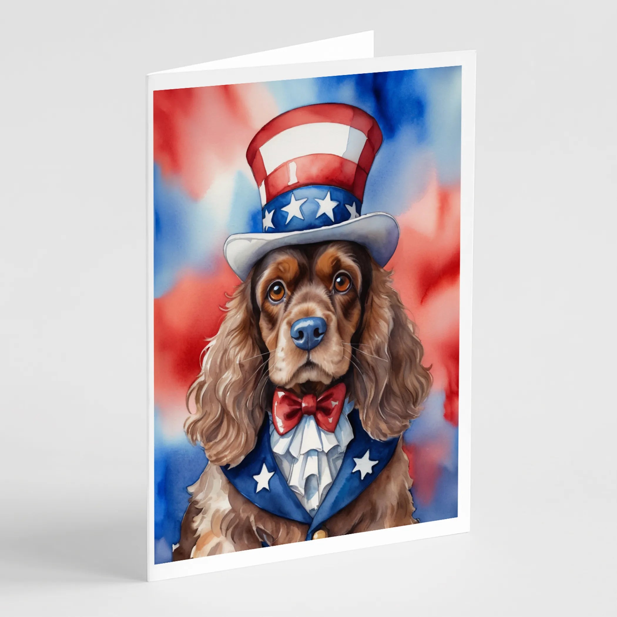 Patriotic American Greeting Cards  - Size: 5X7 | Pack Of: 8 | Collection name: Patriotic american