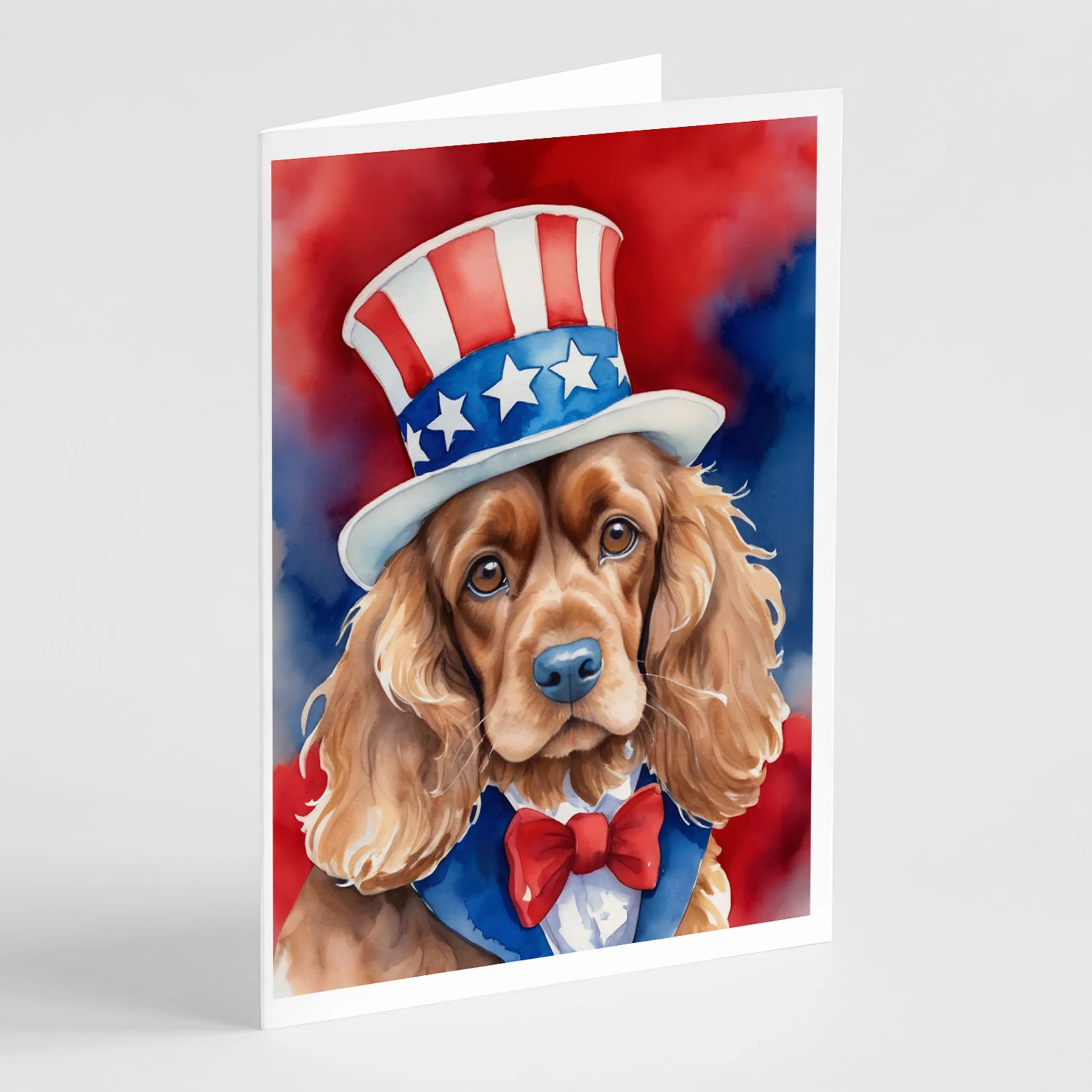 Patriotic American Greeting Cards  - Size: 5X7 | Pack Of: 8 | Collection name: Patriotic american