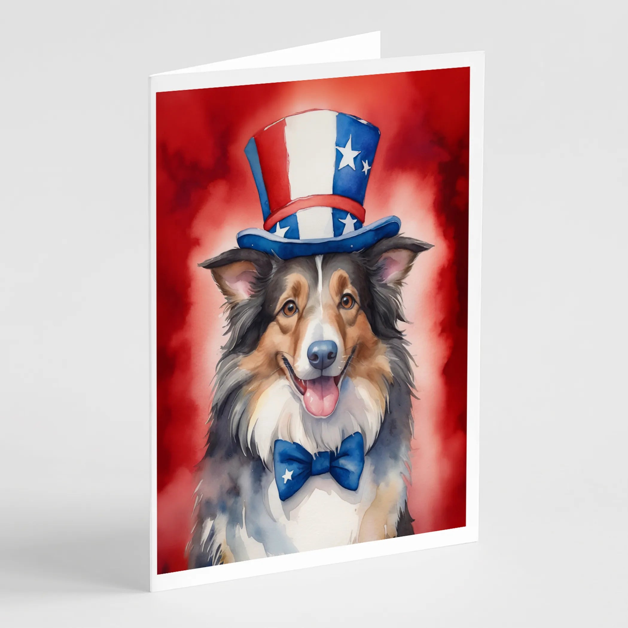 Patriotic American Greeting Cards  - Size: 5X7 | Pack Of: 8 | Collection name: Patriotic american