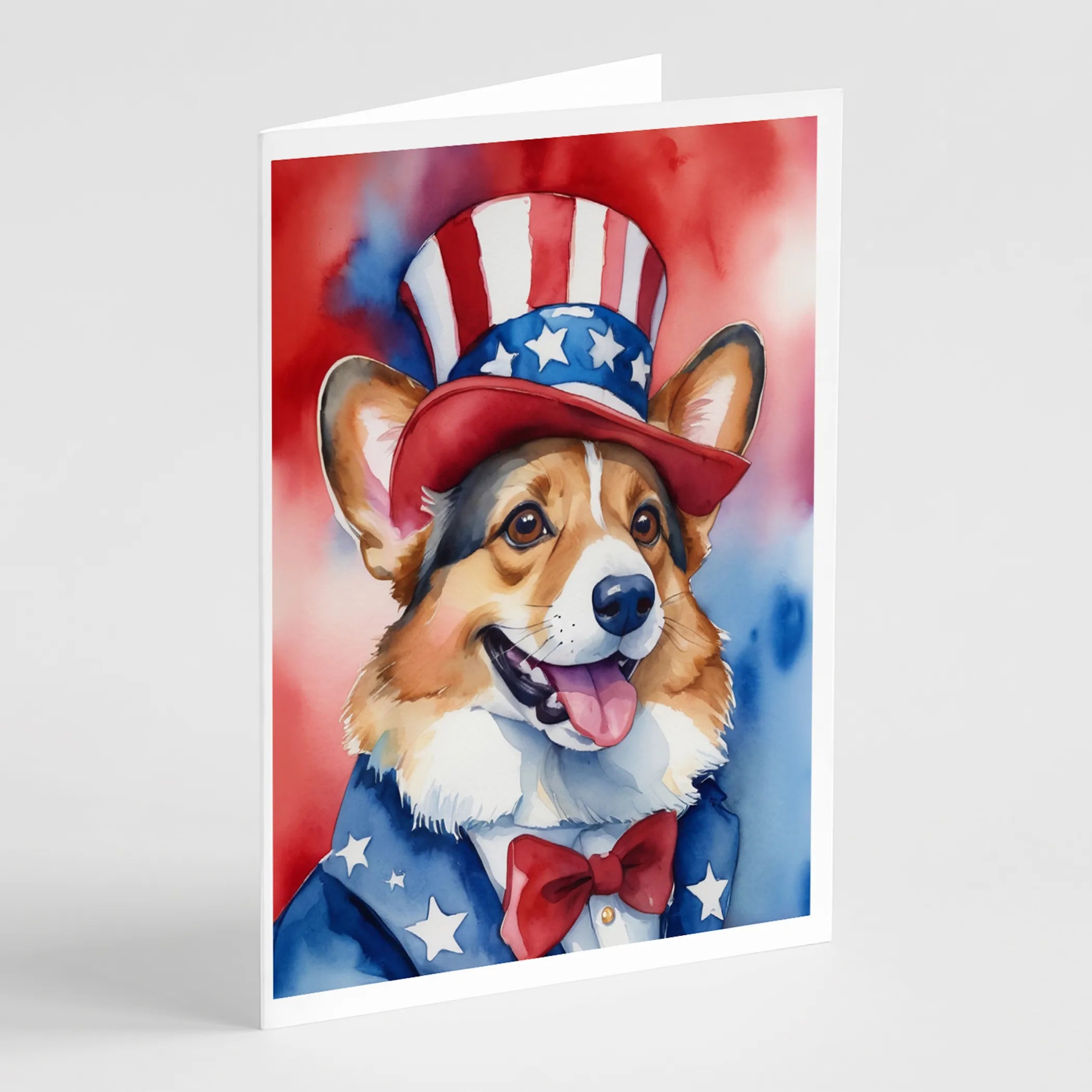 Patriotic American Greeting Cards  - Size: 5X7 | Pack Of: 8 | Collection name: Patriotic american