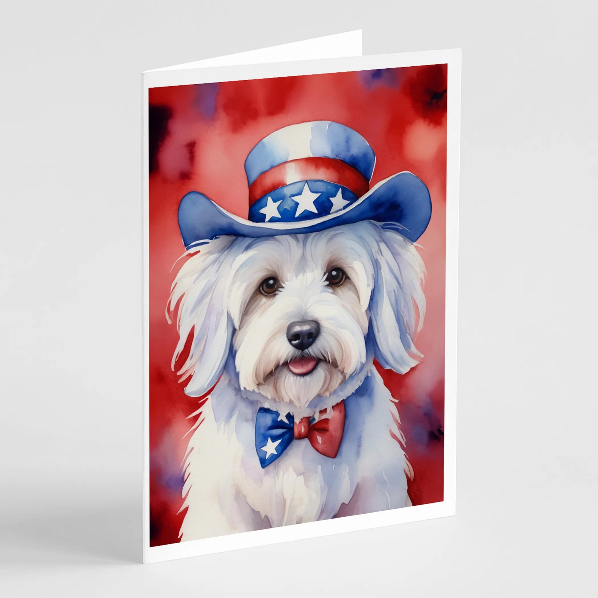 Patriotic American Greeting Cards  - Size: 5X7 | Pack Of: 8 | Collection name: Patriotic american